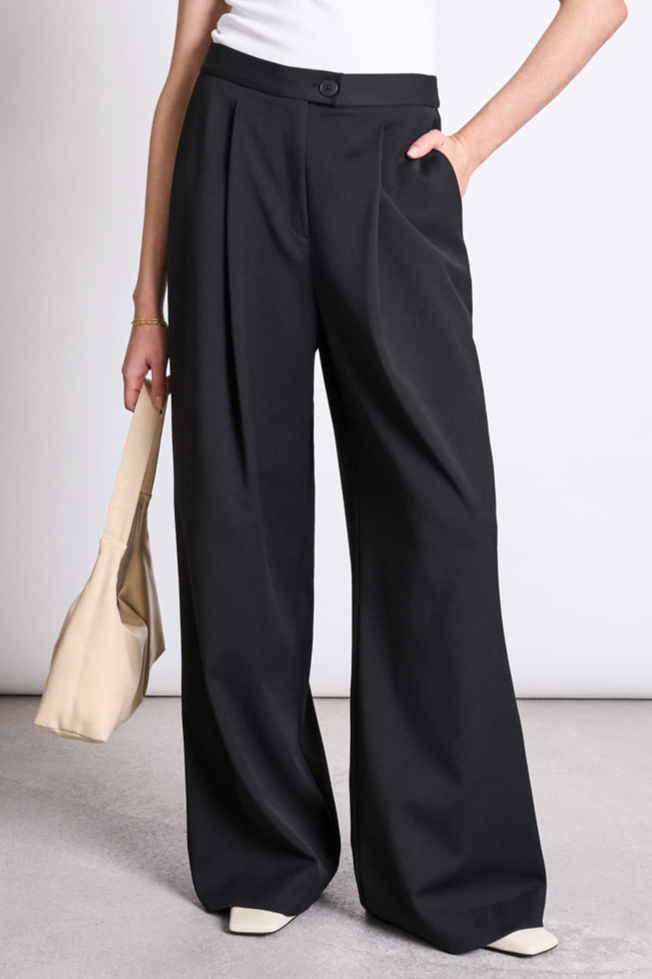 JAN 'N JUNE  Broek Wijd Giza Zwart