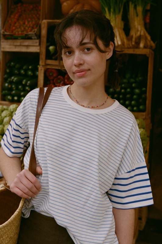 NÃ©nÃ©s  T-Shirt Claire Gestreept Wit