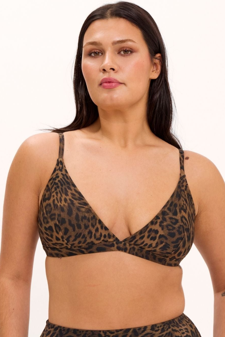 Understatement  Bikinitop Met Driehoekig Patroon En Donker Luipaardprint