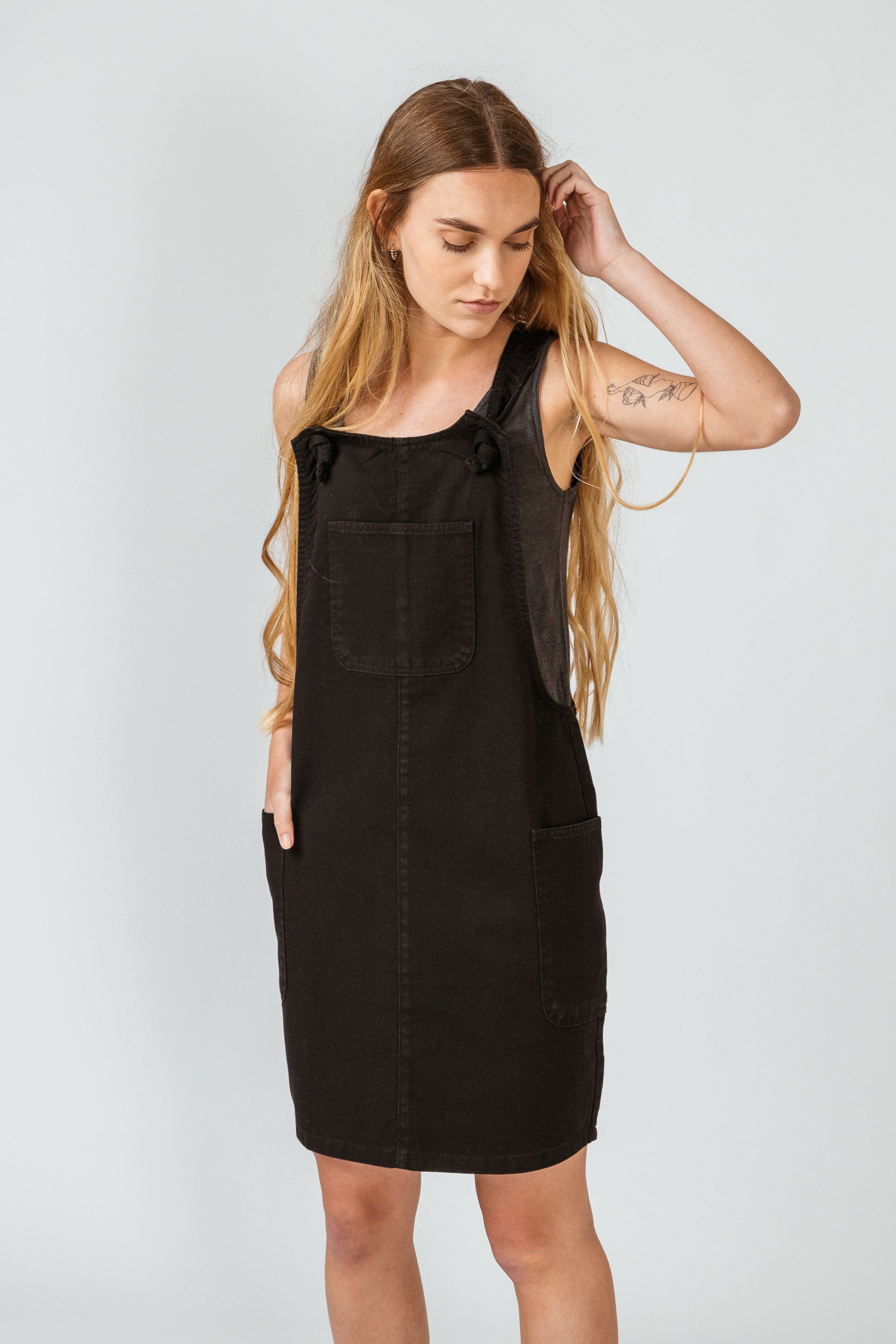 SKFK  Jurk Pinafore Zwart
