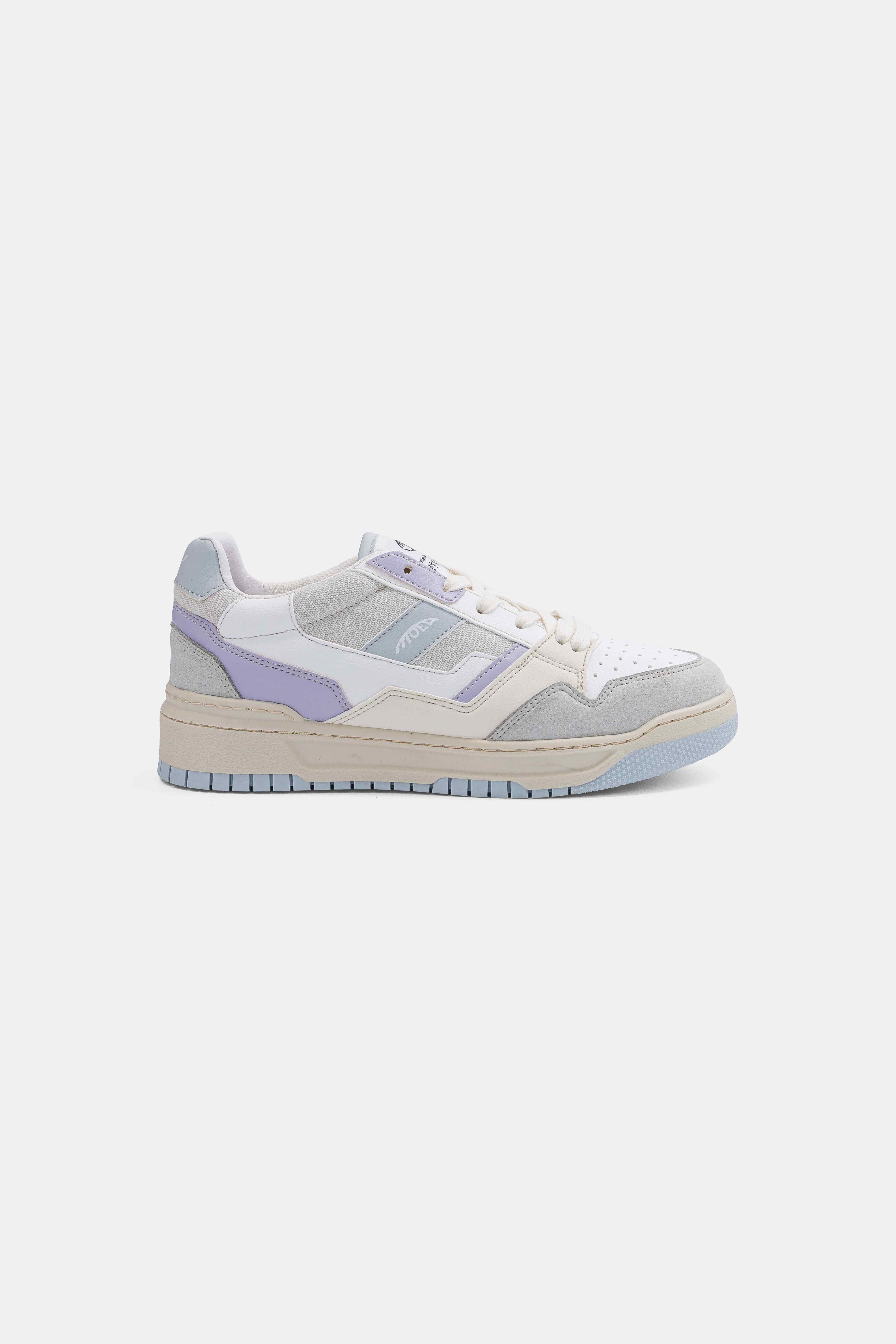 MoEa mannen vegan Sneakers Echo Grijs & Lila Appel