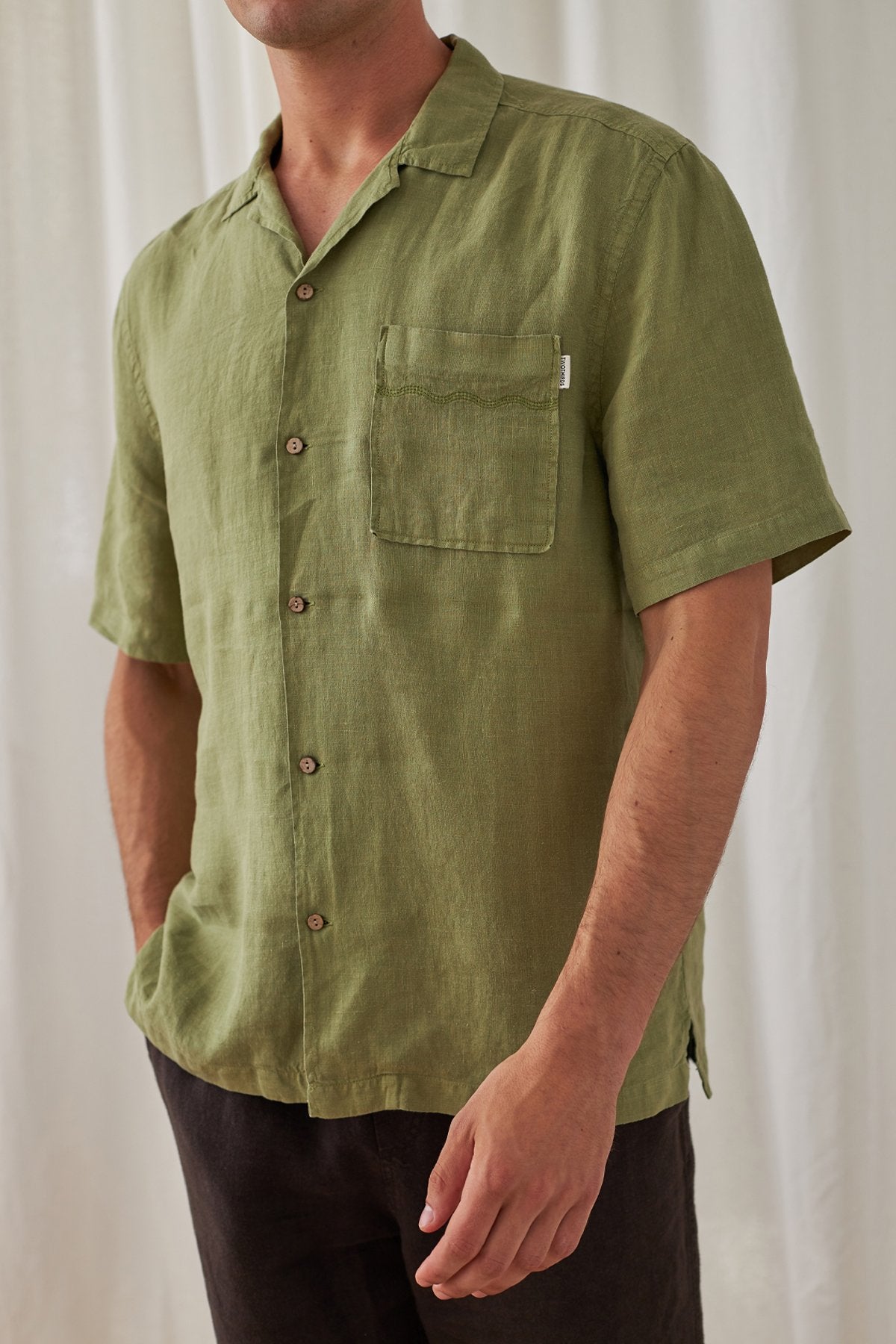 TWOTHIRDS mannen vegan Shirt Olorua Sage Green