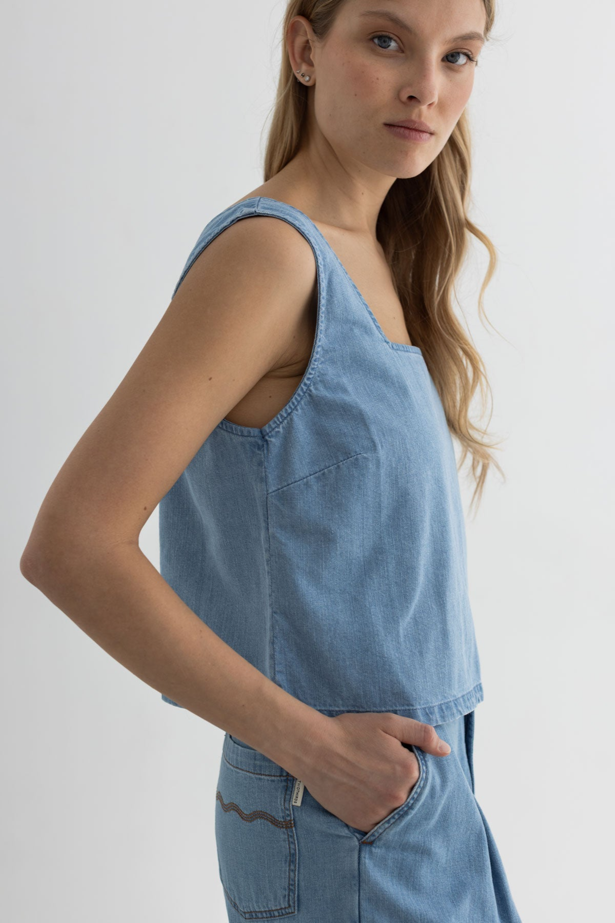 TWOTHIRDS  Top Alagadi Denim Lichtblauw
