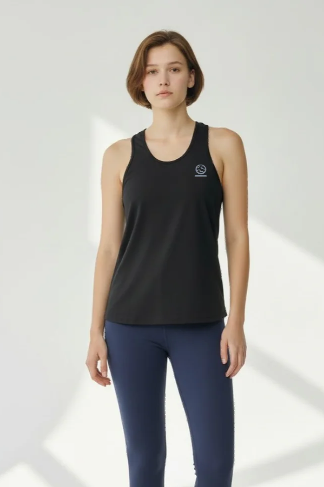 Underscored  Tanktop Ashdown Gitzwart