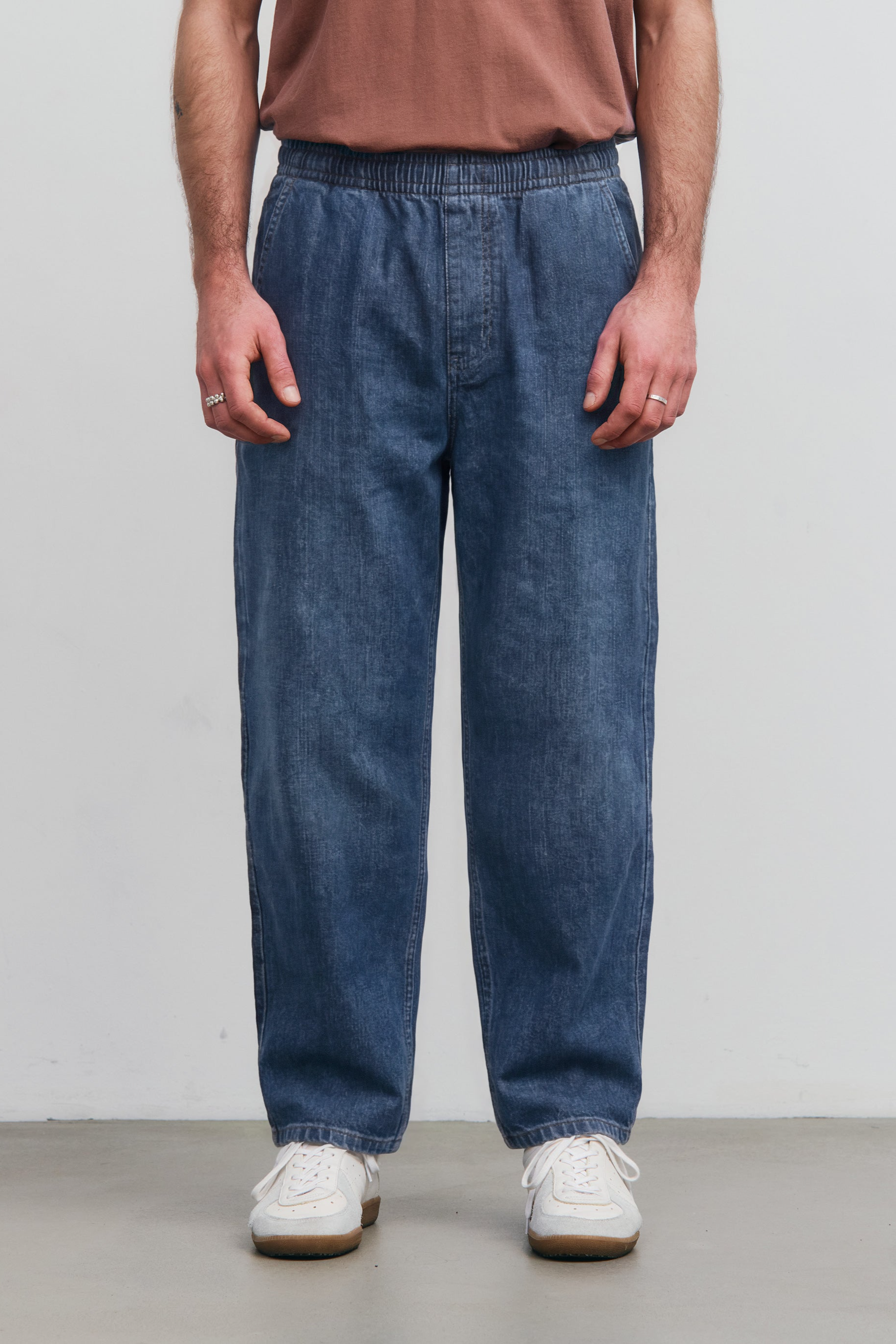 Rotholz mannen vegan Spijkerbroek Wijd Blauw