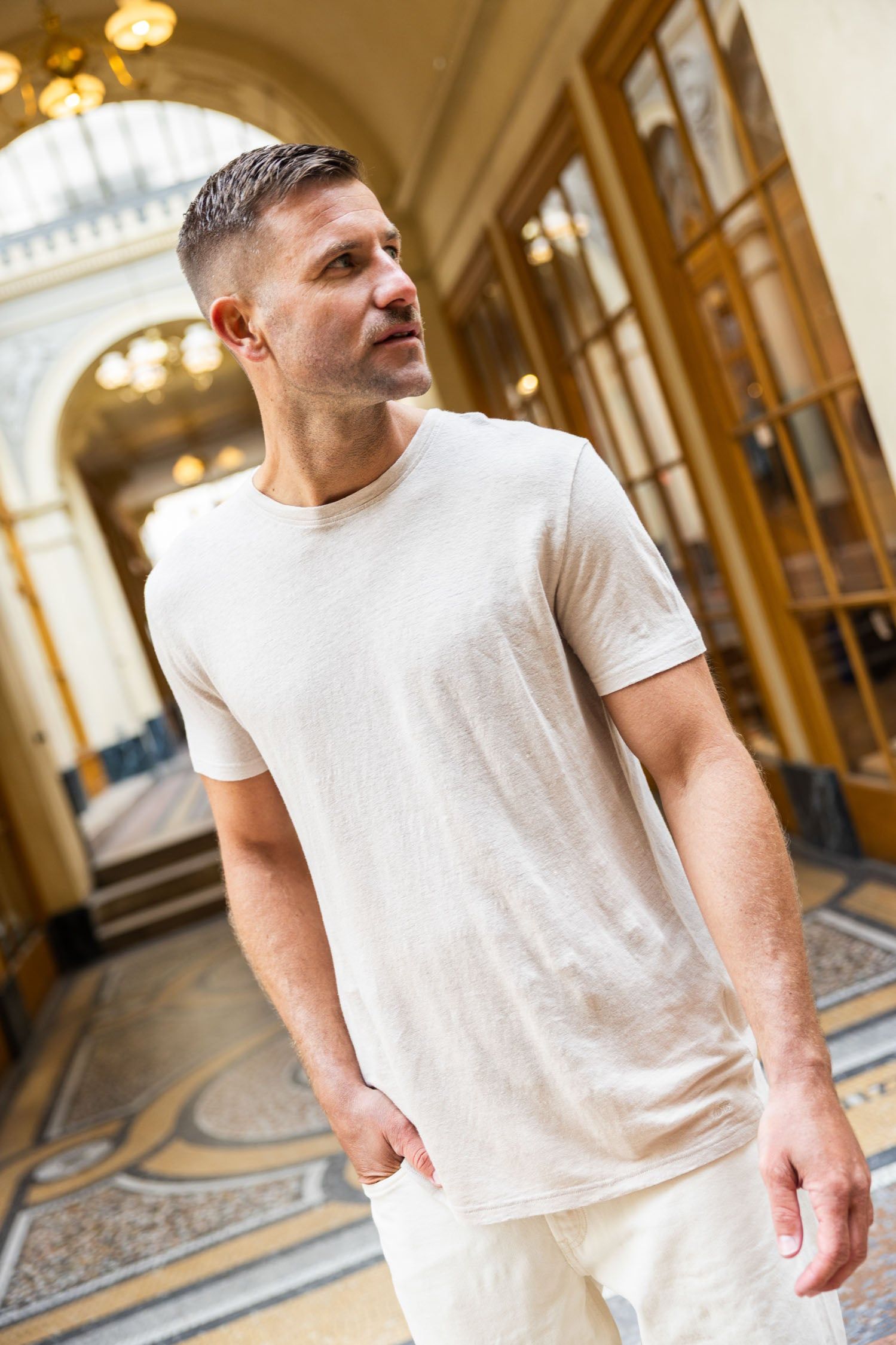 DIRTS mannen vegan T-Shirt Zand