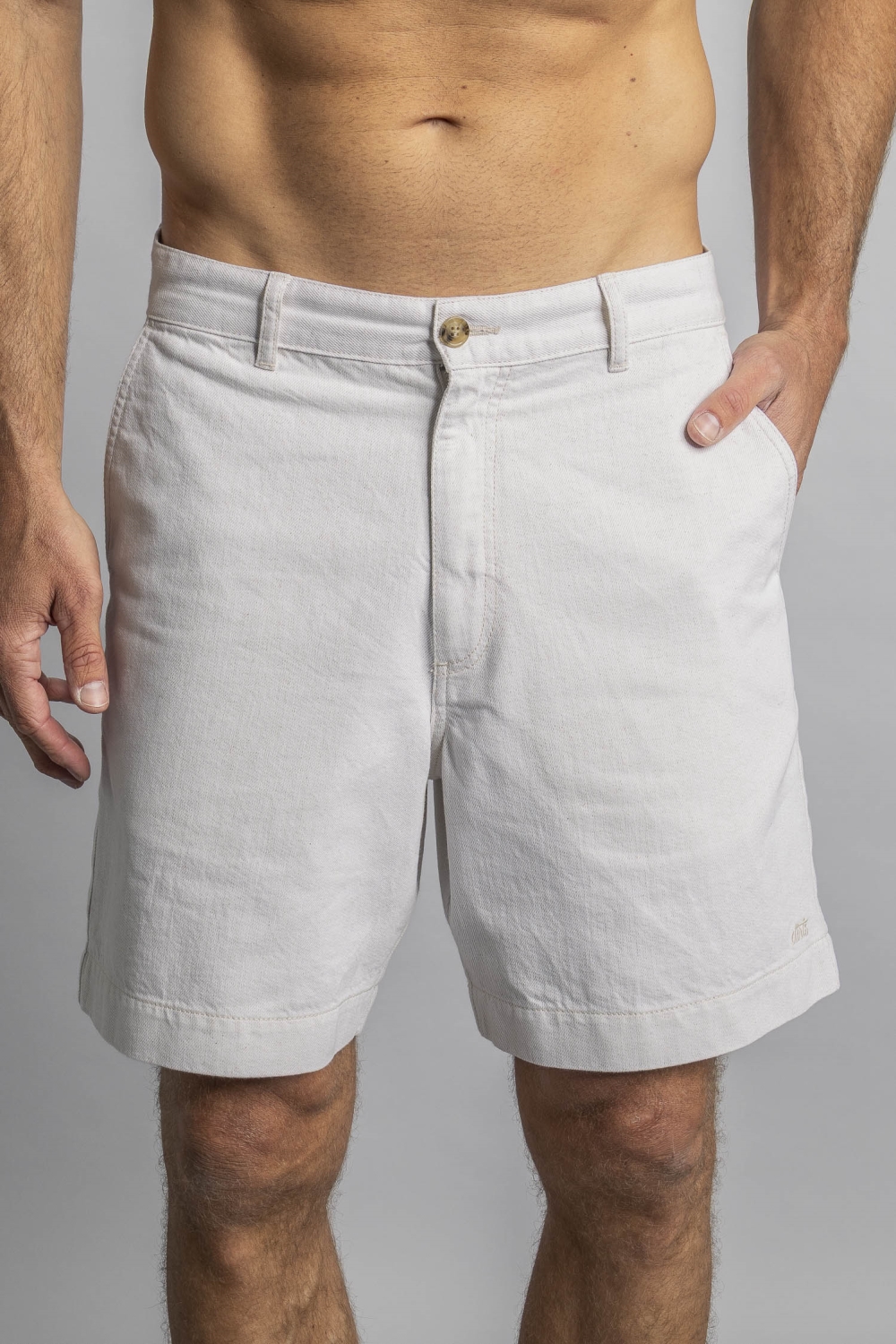 DIRTS mannen vegan Shorts Bermuda Ongeverfd Beige