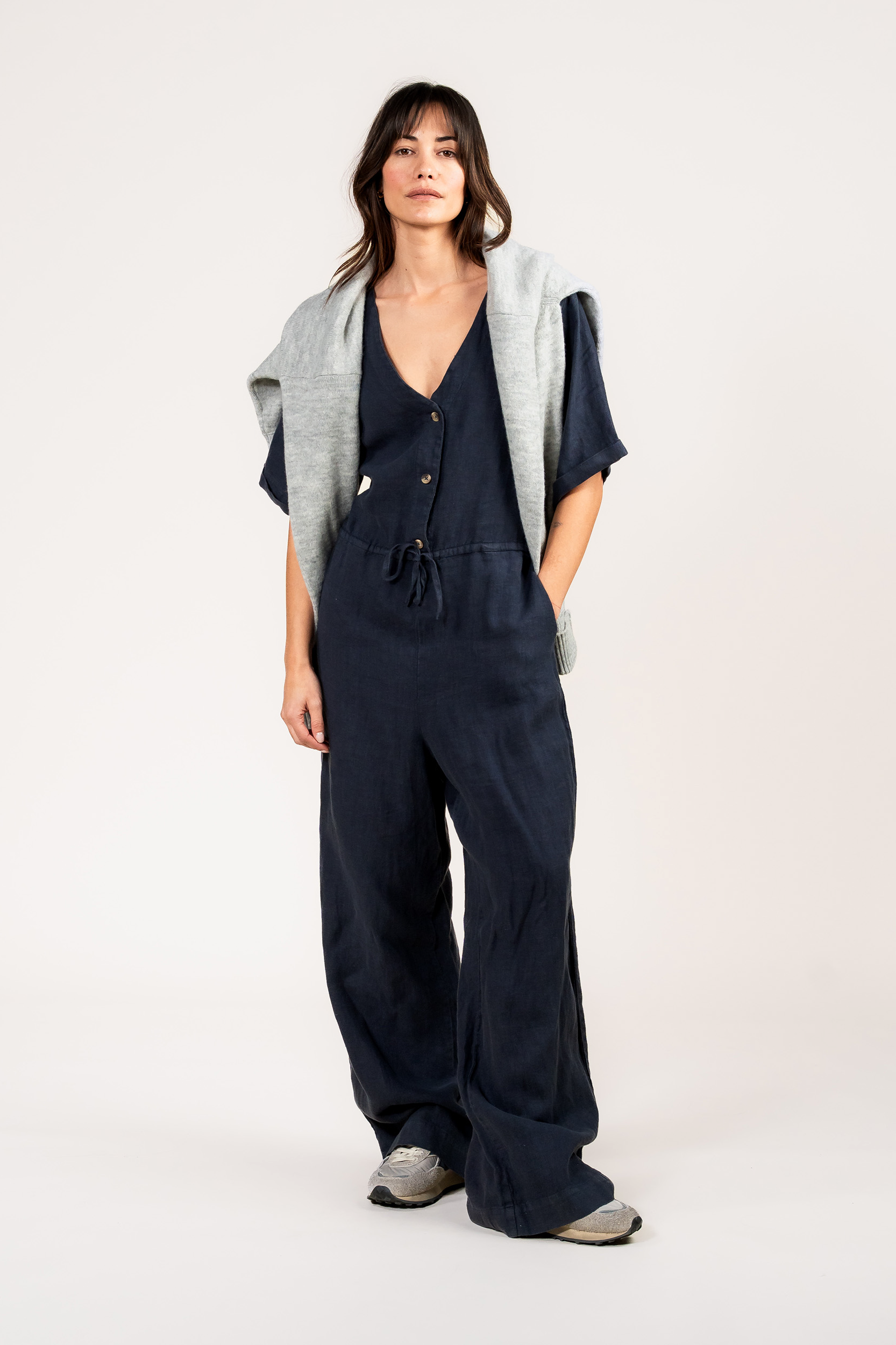 Kuyichi  Jumpsuit Sammie Middernachtblauw
