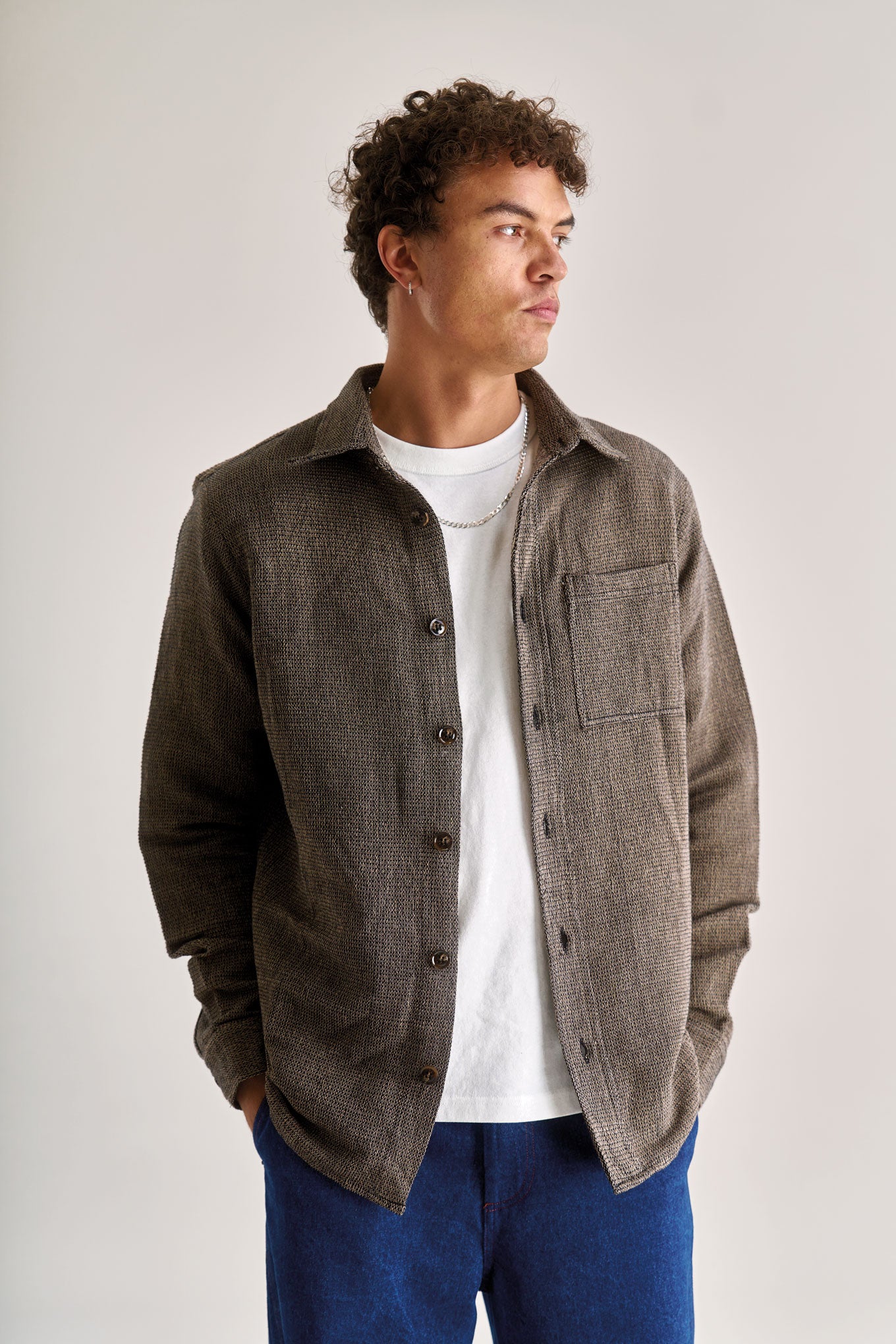 KOMODO mannen vegan Overshirt Shanti Brown