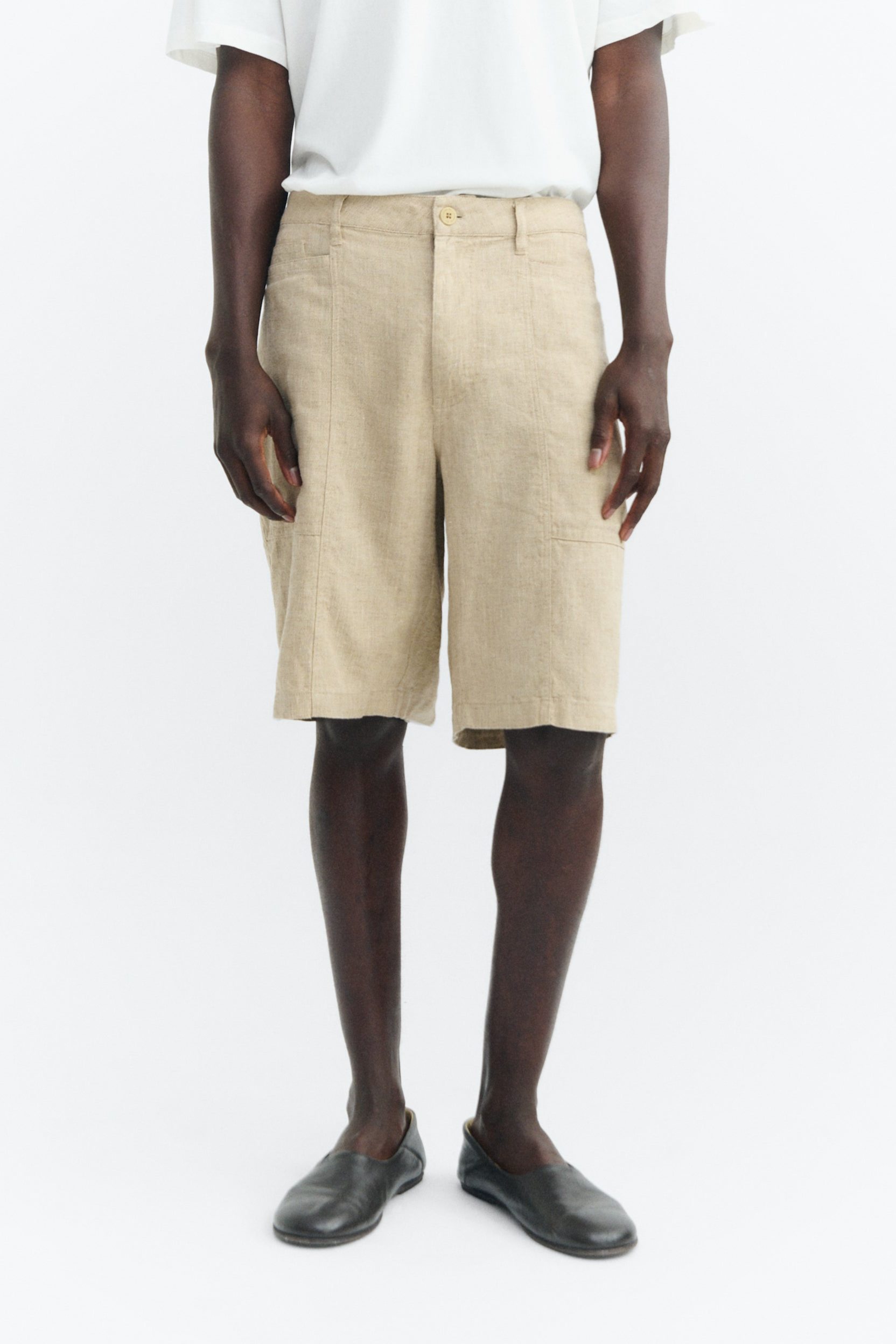 Thinking MU mannen vegan Shorts Andres Hemp Ecru