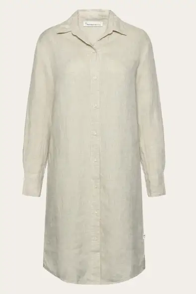 KnowledgeCotton Apparel  Jurk Classic Light Feather Gray