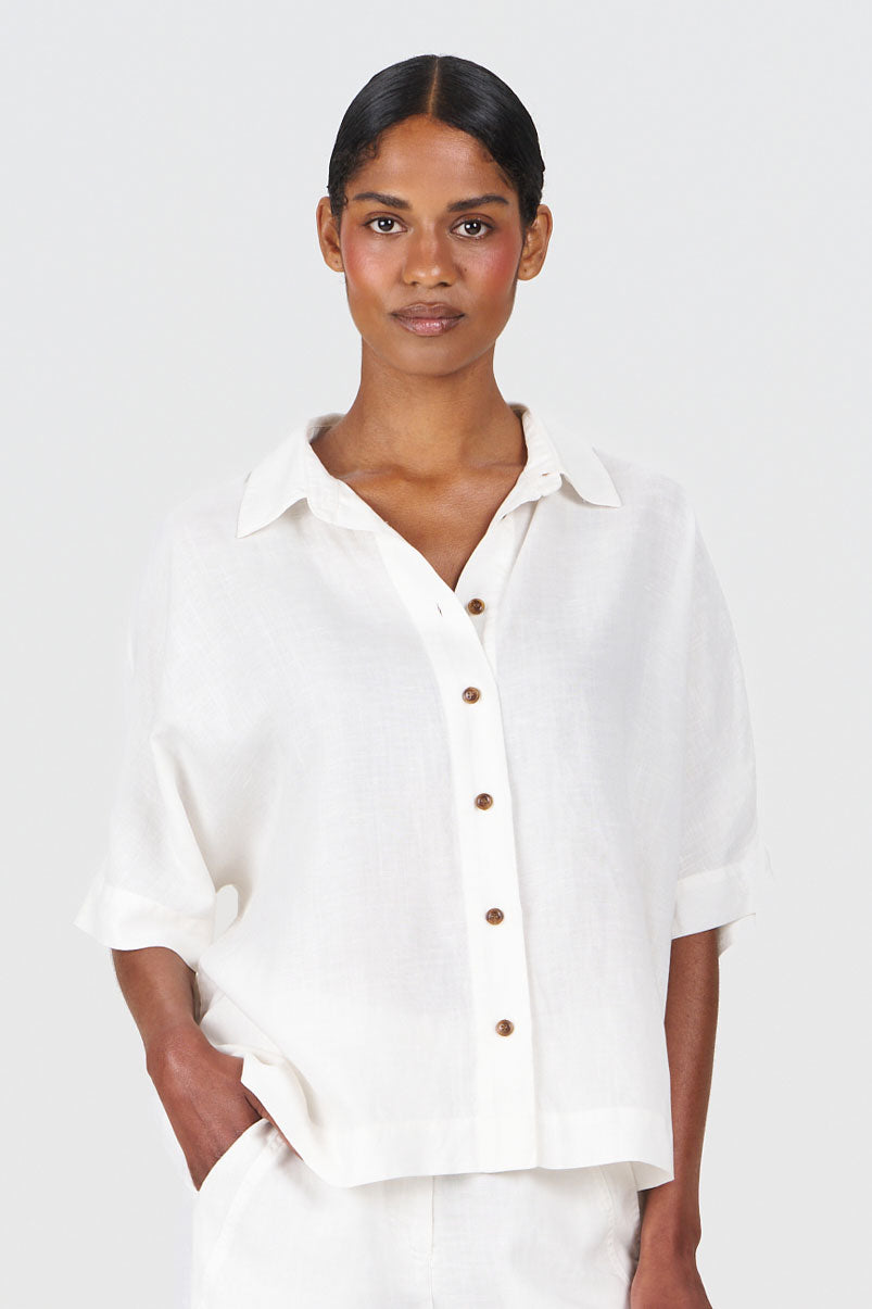 KOMODO  Witte Kimono-Overhemd