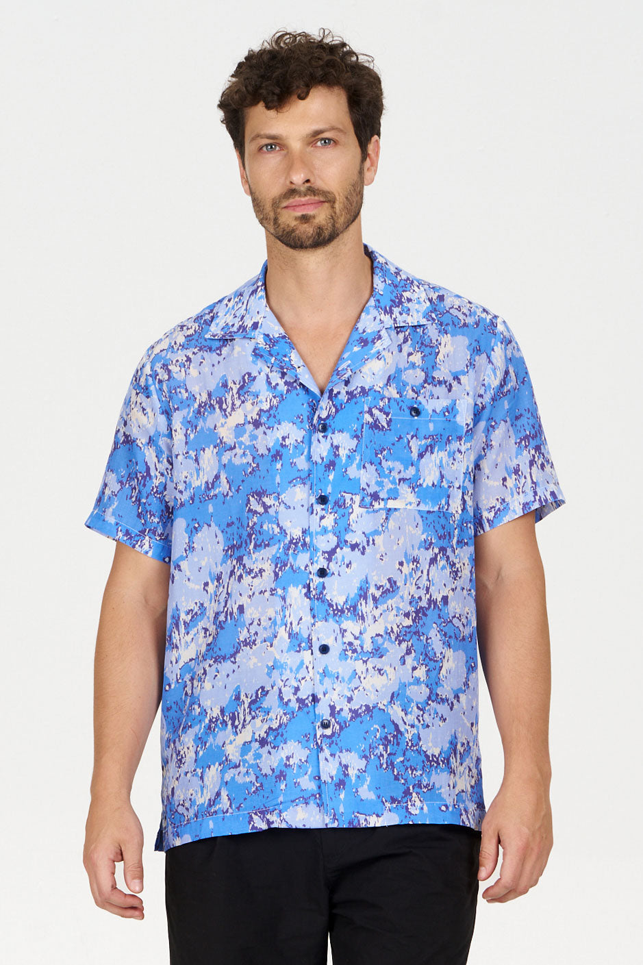 KOMODO mannen vegan Shirt Spindrift Acid Blue