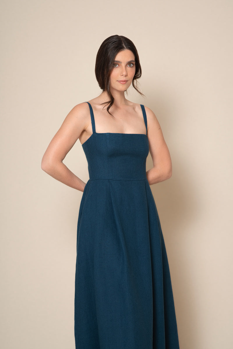 Pleated Maxi-Dress