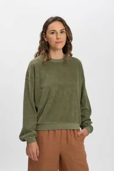 MATONA Vegan Sweatshirt Olijfgroen
