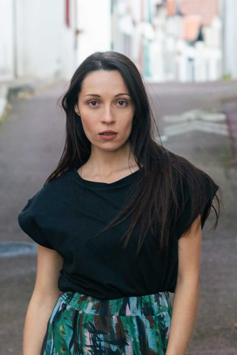 Widda  T-Shirt Basic Zwart