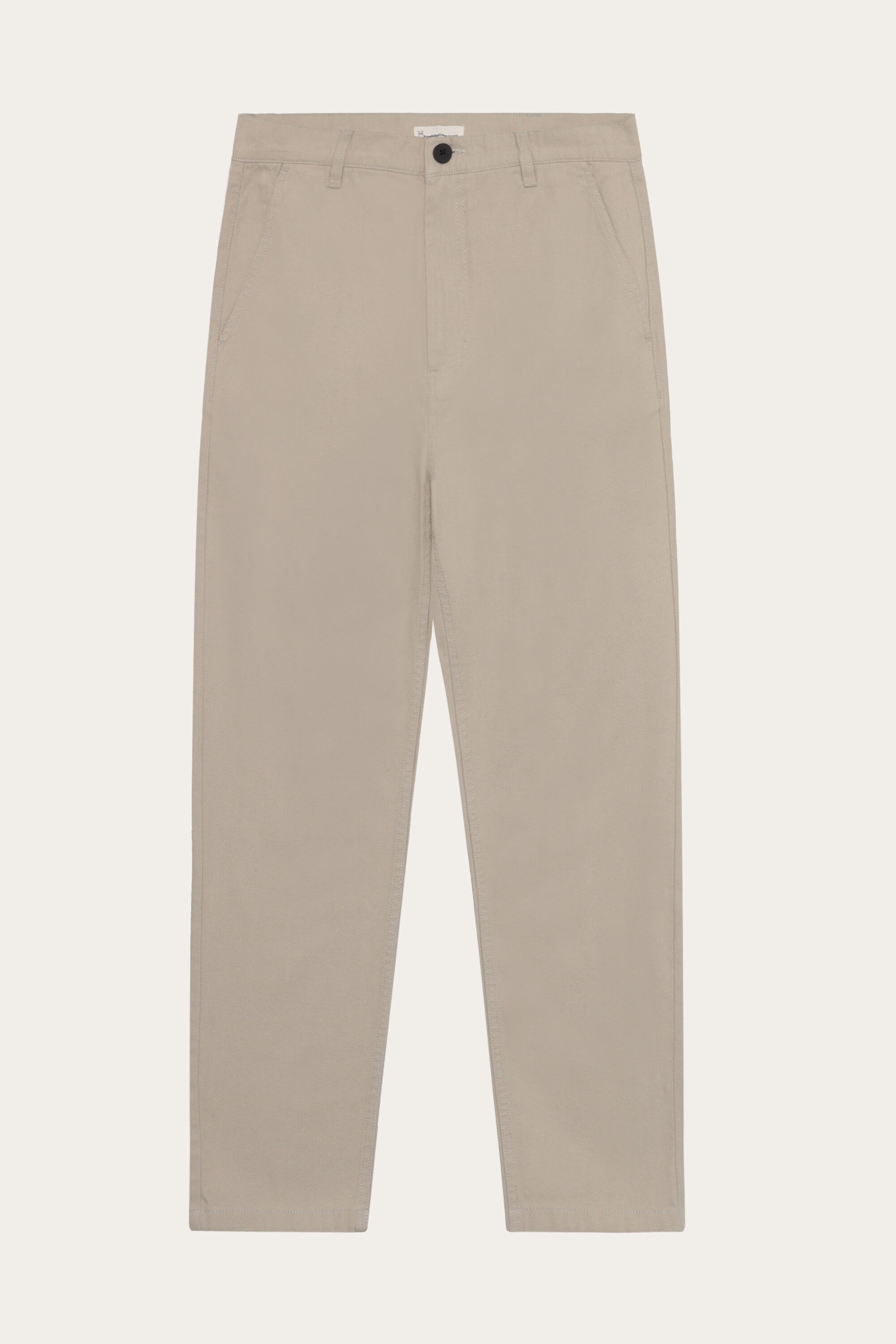KnowledgeCotton Apparel mannen vegan Broek Canvas Tim Licht Verengrijs
