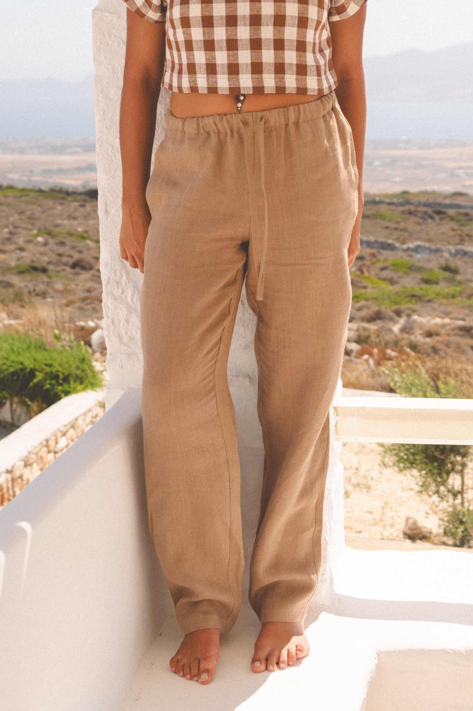 AmourLinen  Broek Malmo Rosy Brown