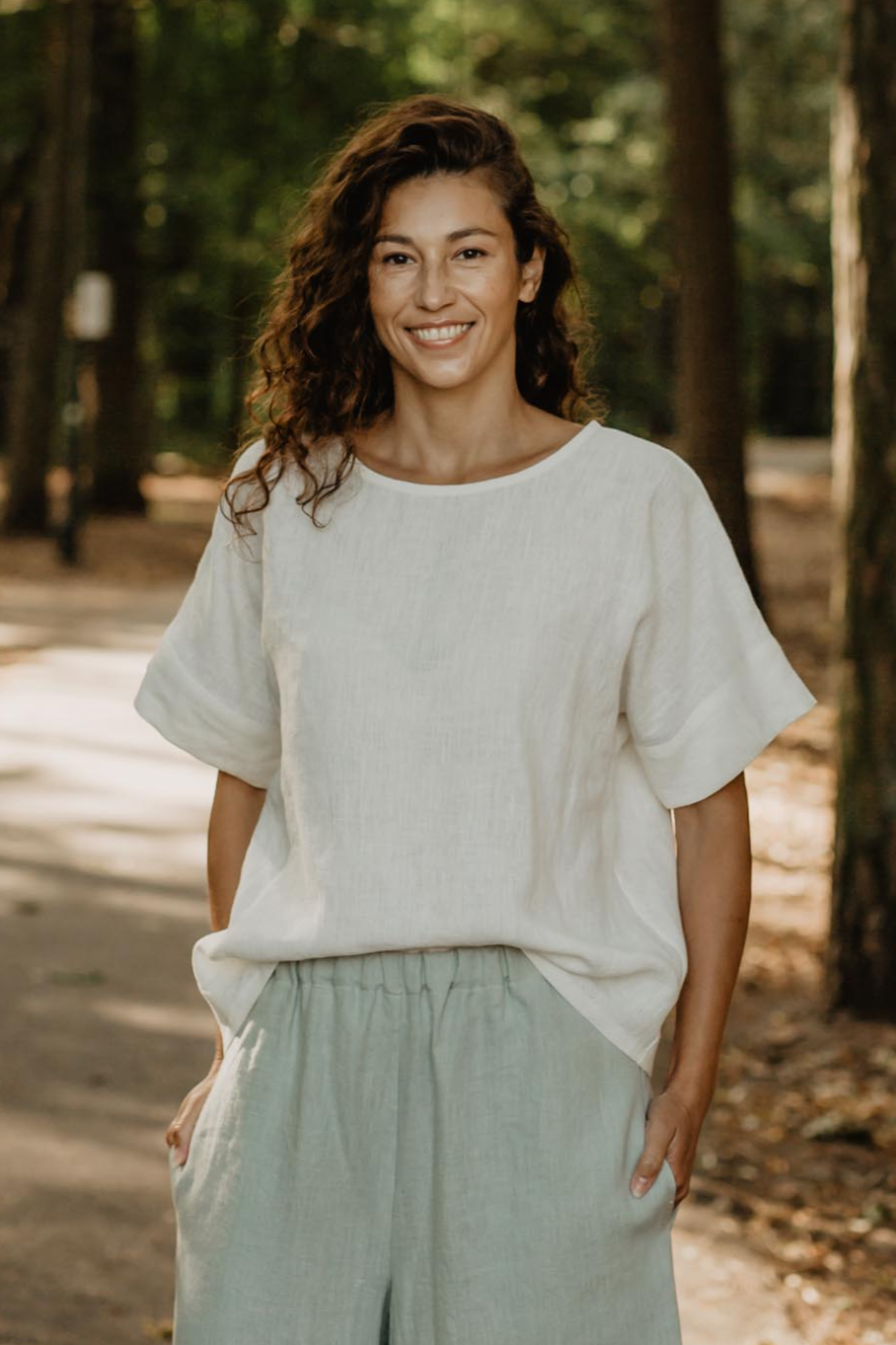 AmourLinen  Top Porto Wit