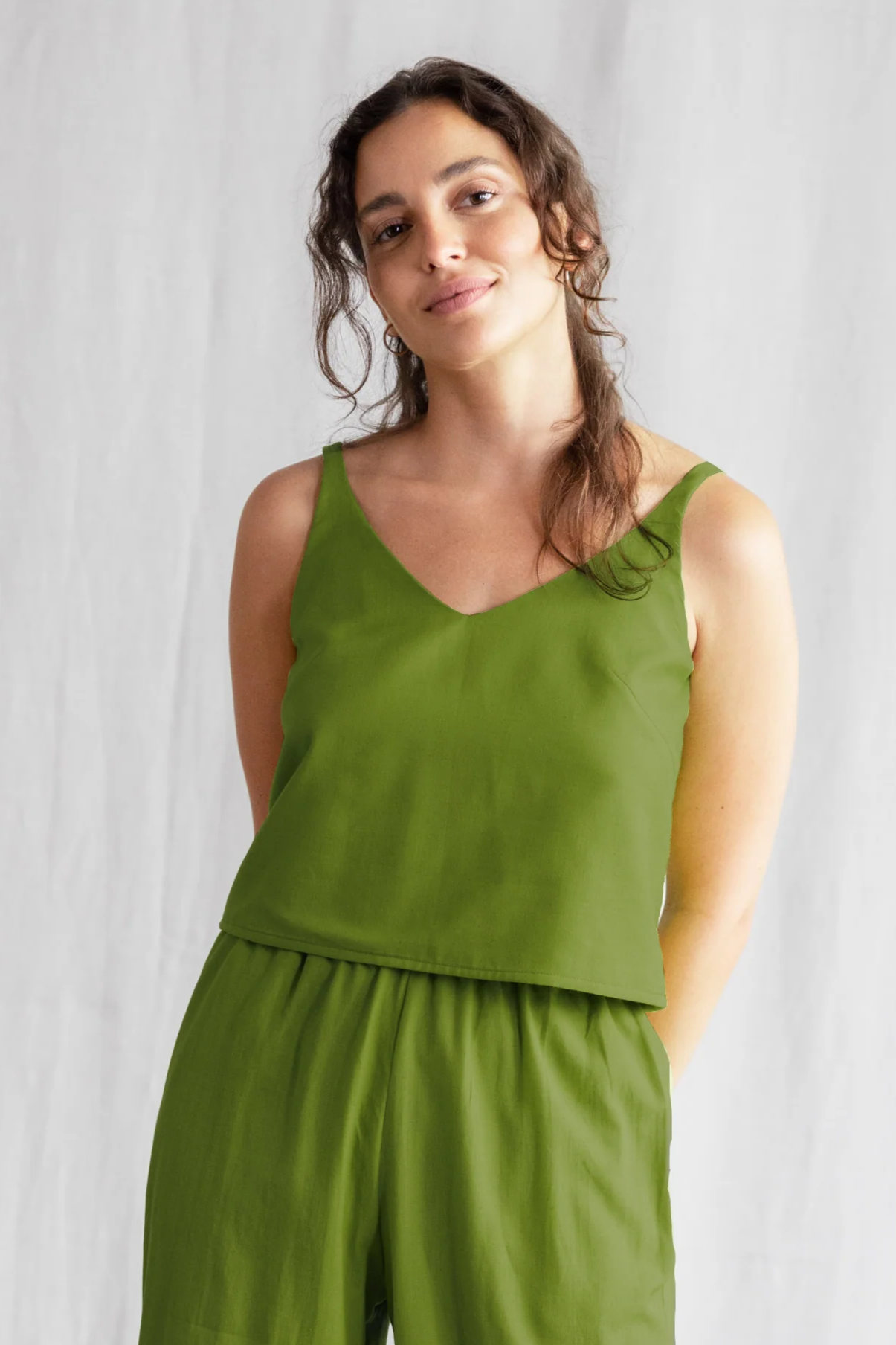 Jyoti - Fair Works  Crop Top Iyani Groen