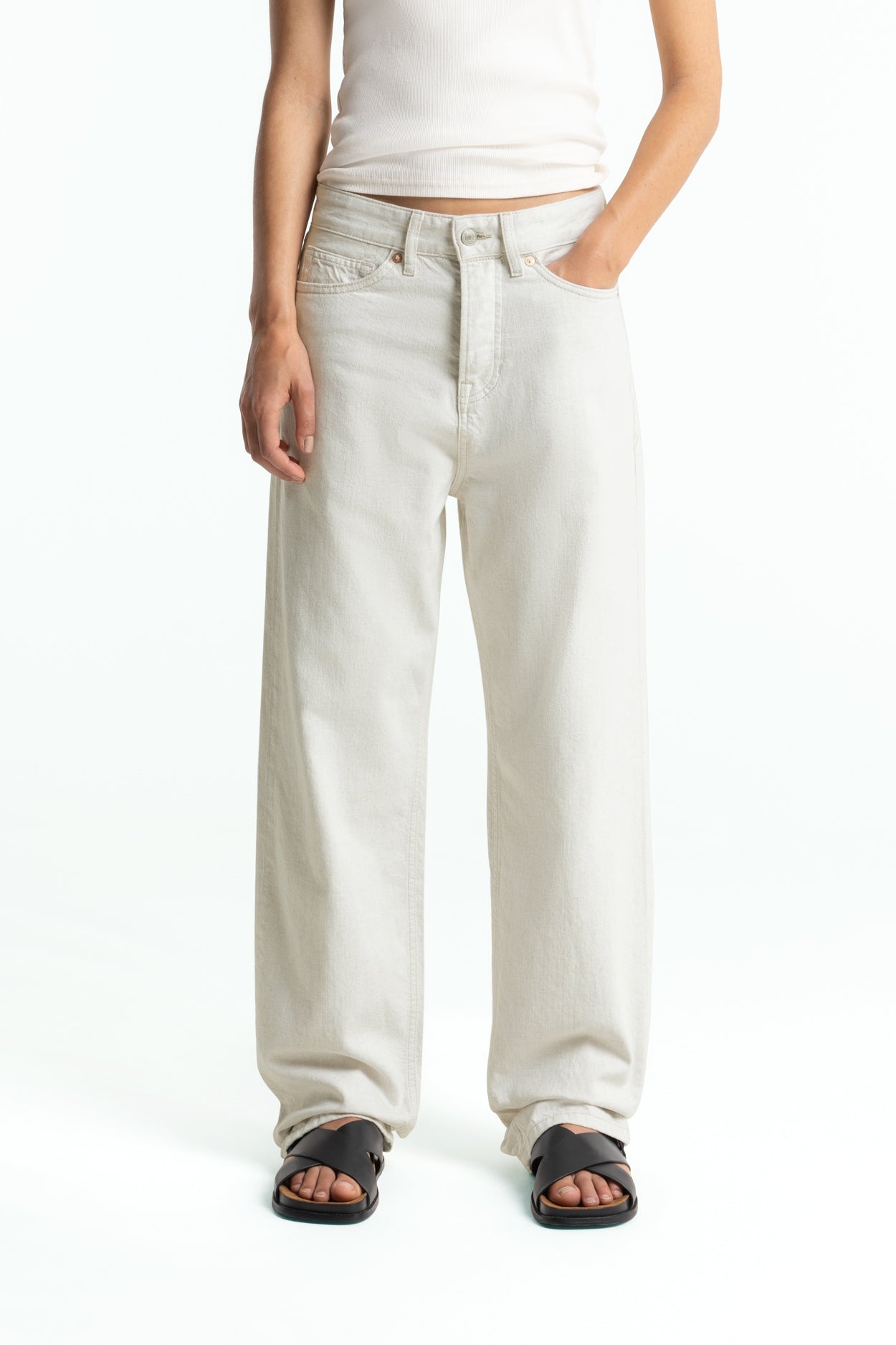 Kings of Indigo mannen vegan Jeans Noah Amsterdam Undyed Off White