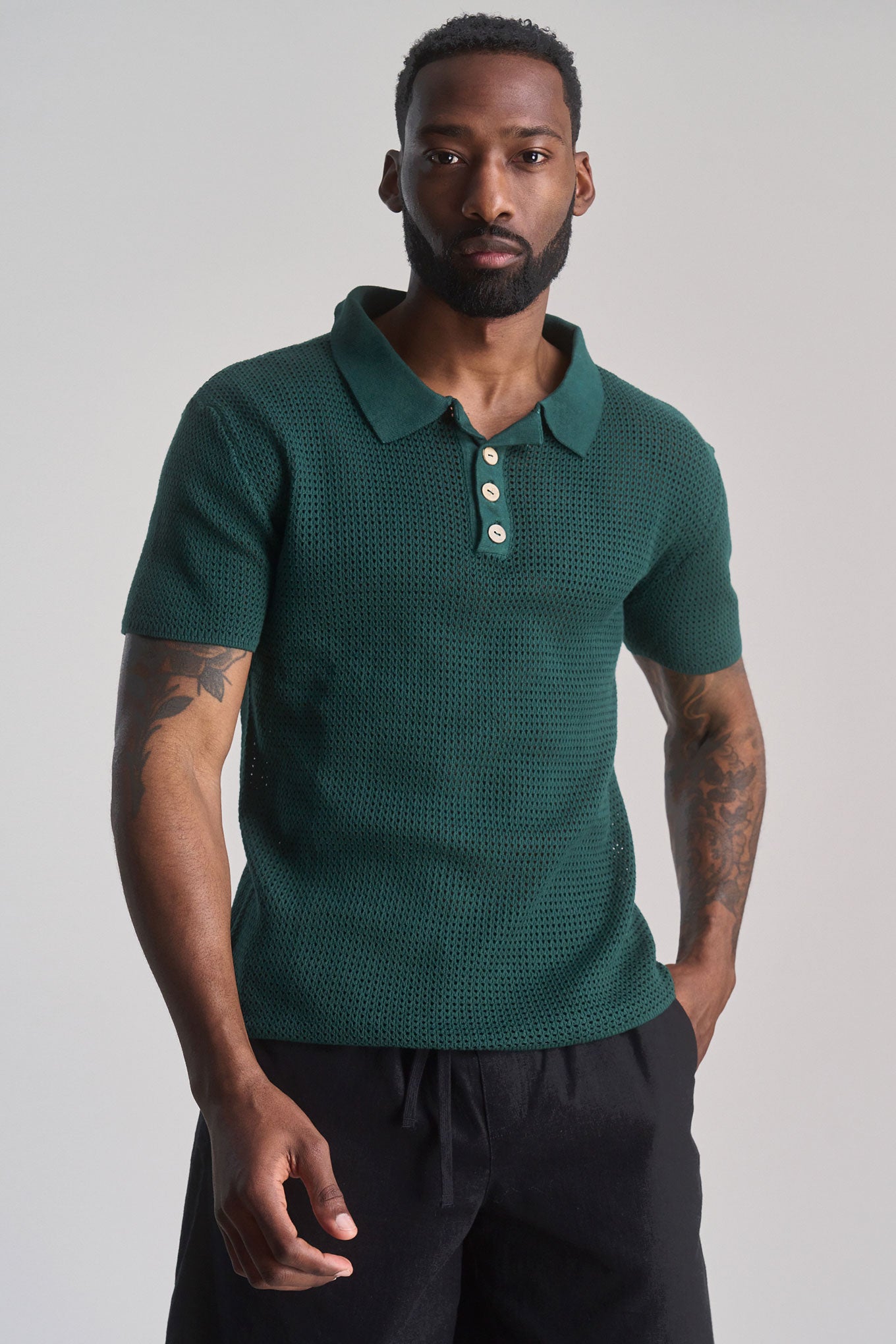KOMODO Oliver Polo Top - Donkergroen