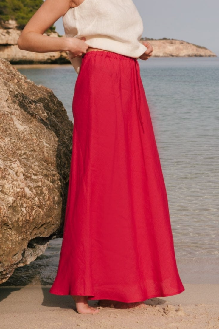 AmourLinen  Rok Slip Ciara Viva Magenta