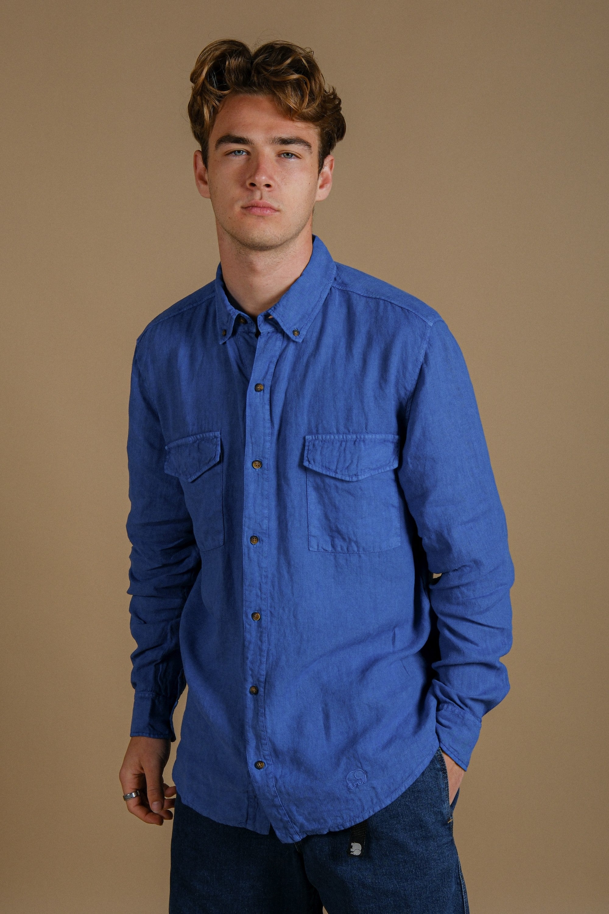 Trendsplant San Gabriel Camp Shirt Blauw