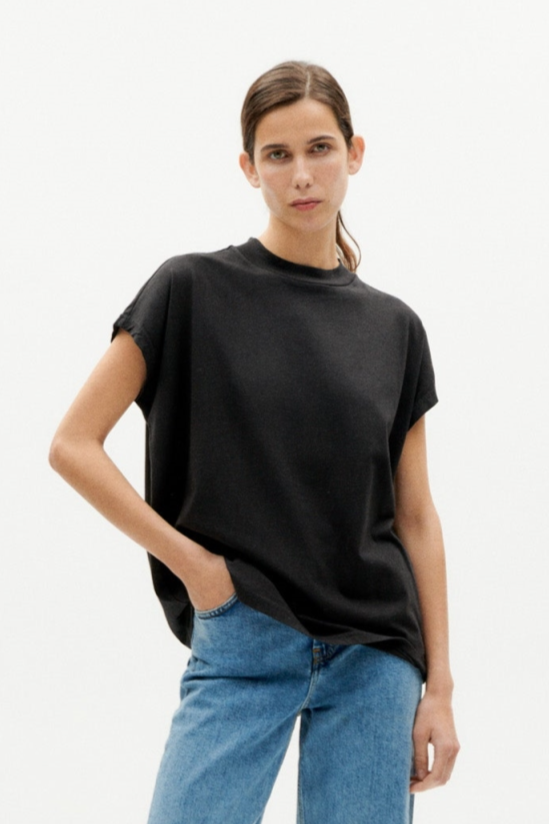 Thinking MU  Basis T-Shirt Volta Zwart