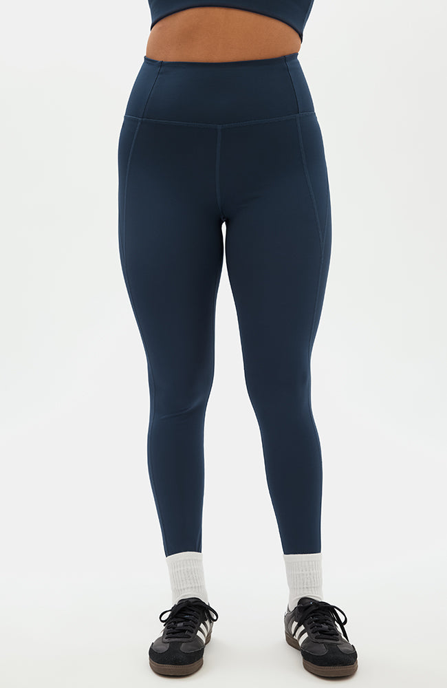 Girlfriend Collective  Legging Compressie Hoge Taille Middernachtblauw