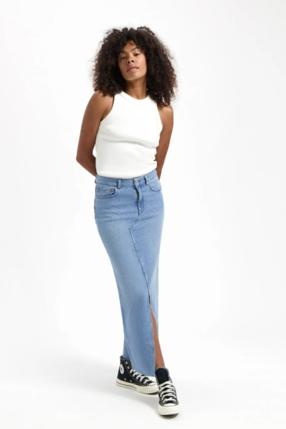 Kuyichi  Rok Denim Emilia Lichtblauw