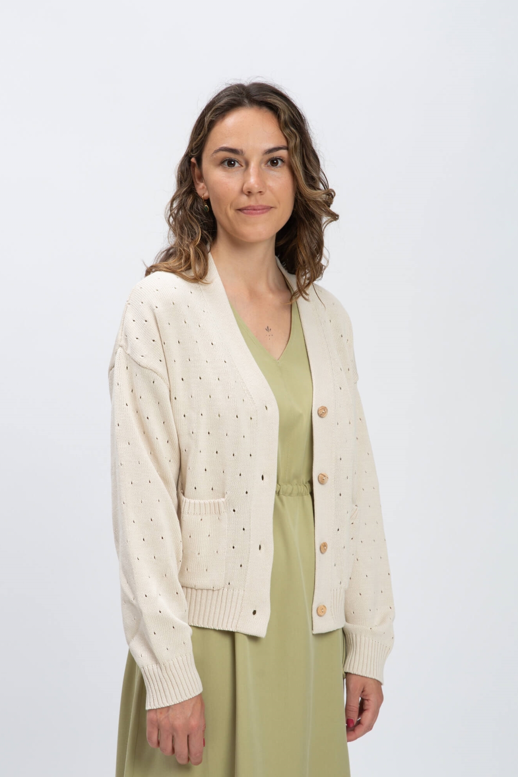 MATONA Vegan Lente Cardigan Crème