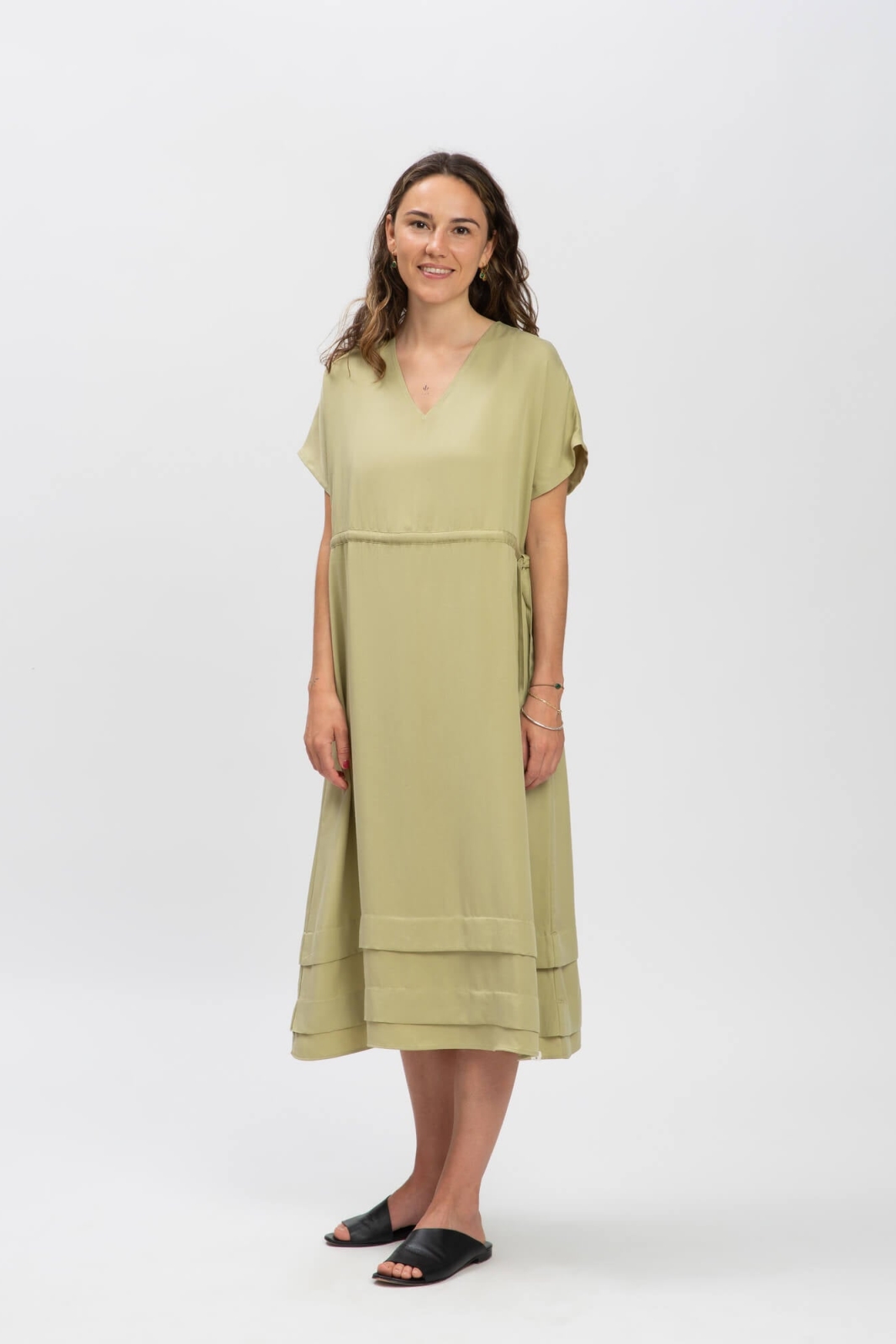 MATONA  Jurk Tencel Slate Groen