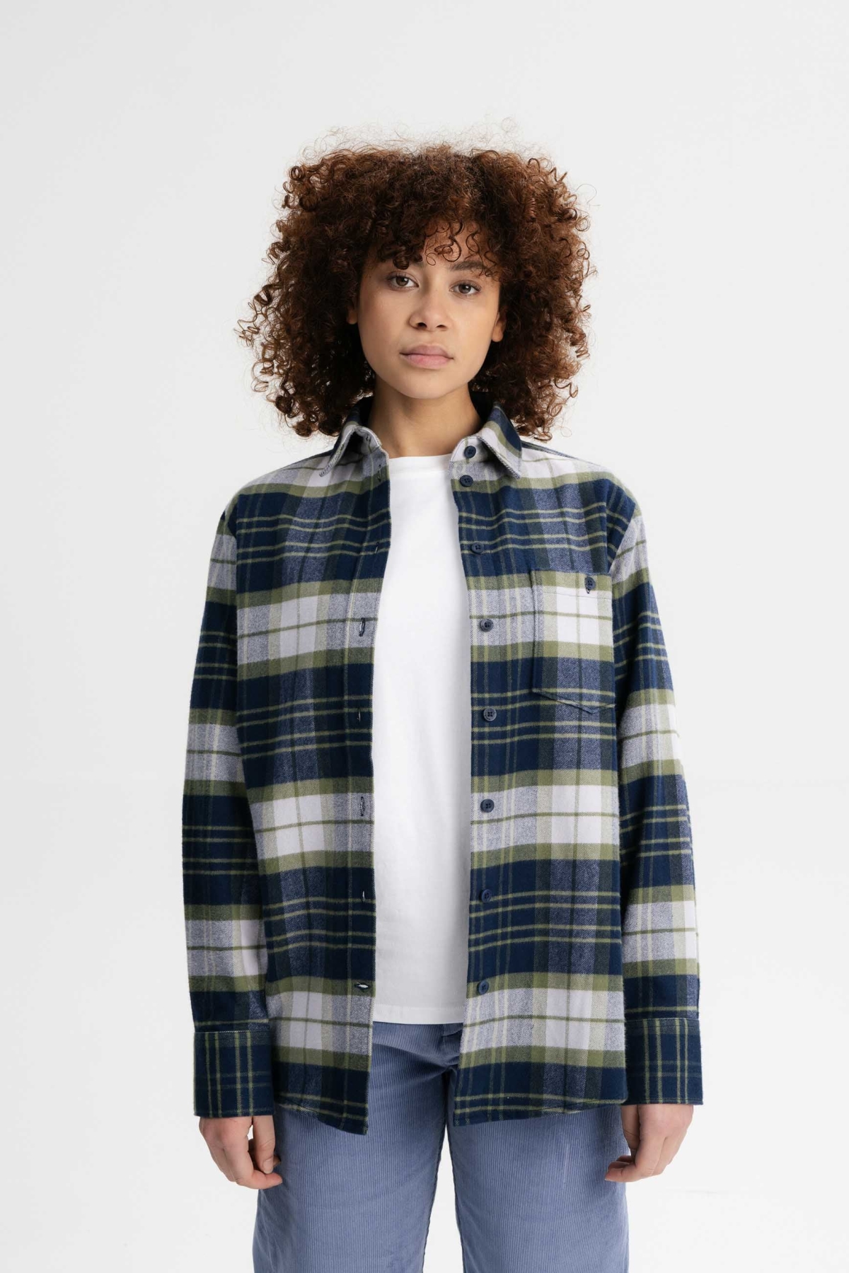 MELA  Overhemd Flanell Akhela Marine/Lavendel