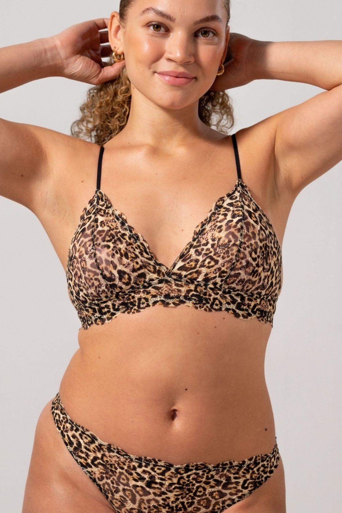 Understatement  Kanten Driehoekige Bralette Luipaard