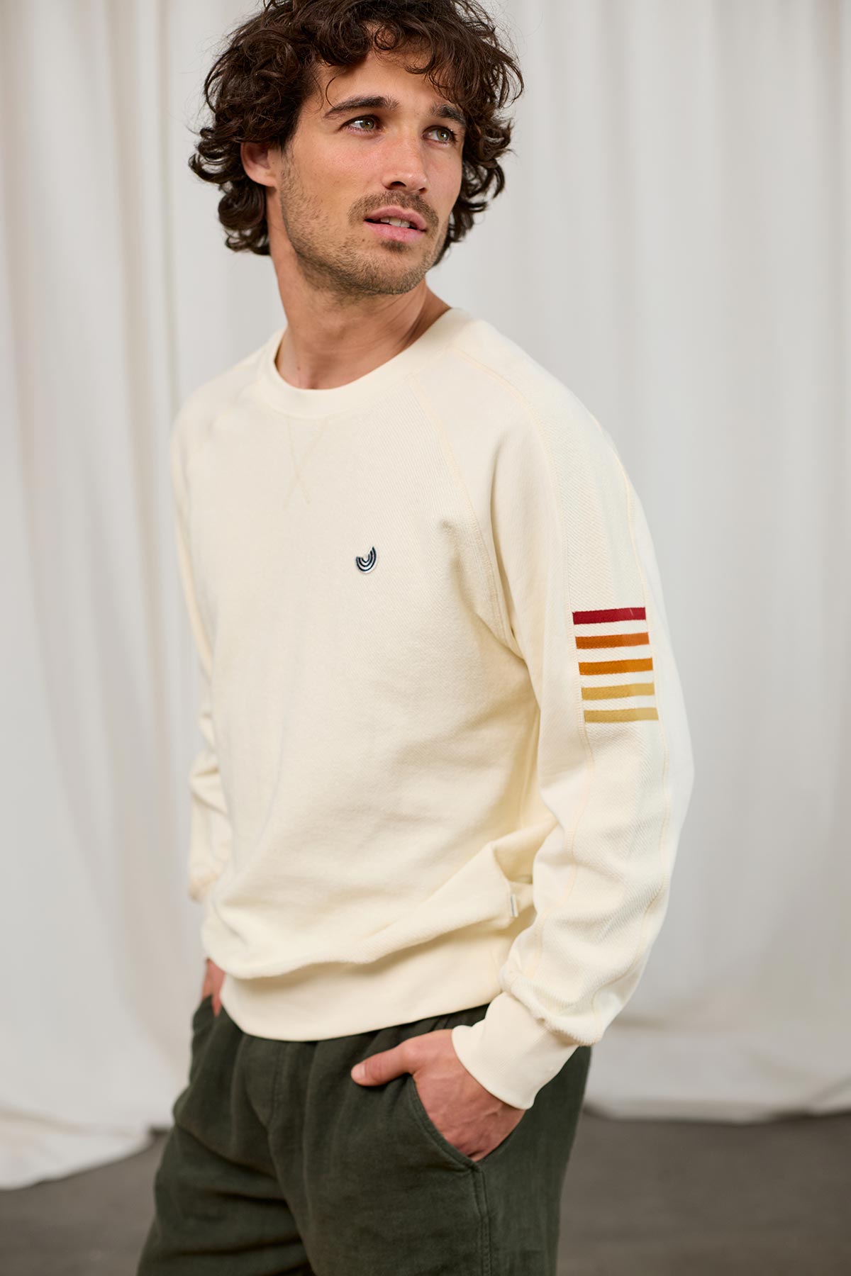 TWOTHIRDS mannen vegan Sweatshirt Waianae Ecru