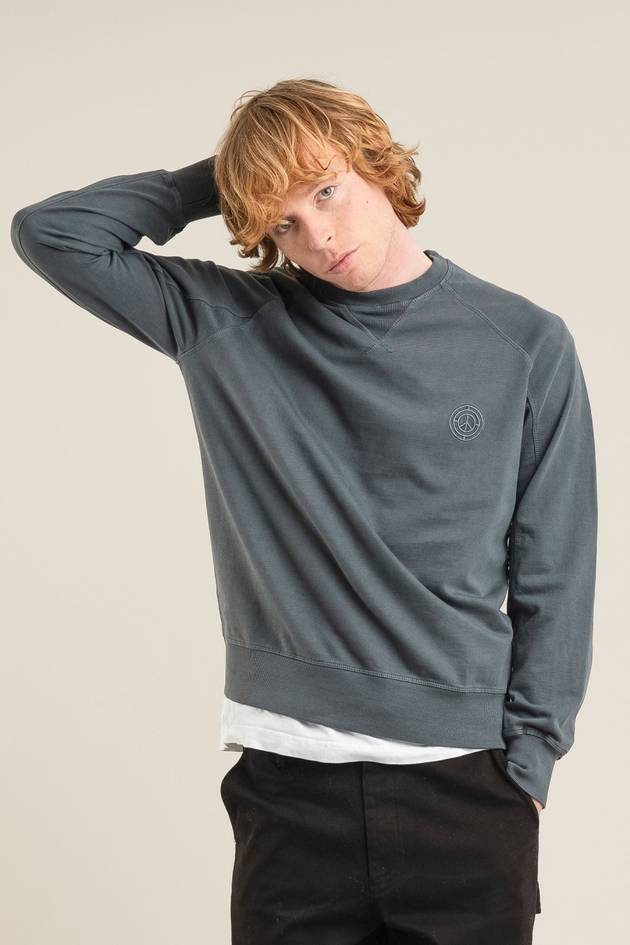 KOMODO mannen vegan Sweatshirt Anton Washed Black