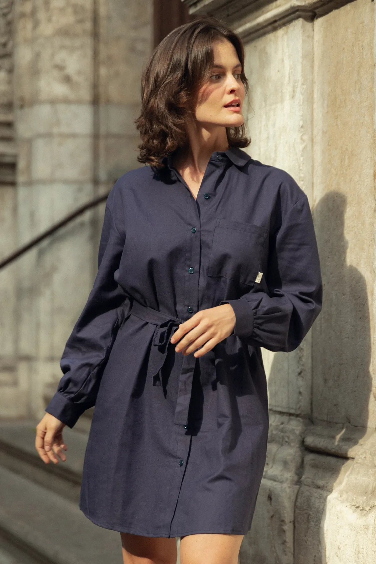 Clotsy  Jurk Bonnie Marineblauw