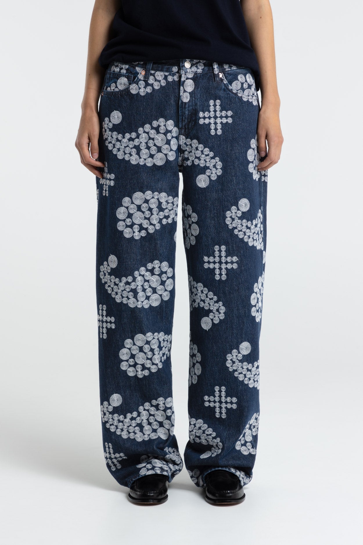 Kings of Indigo  Jeans Joan Embroidery Denim Blauw