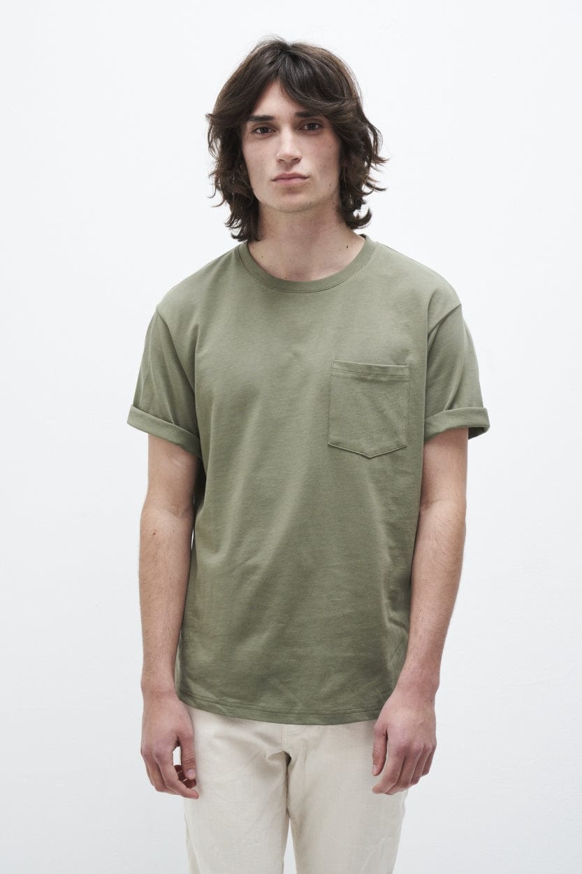 Kuyichi mannen vegan Liampo T-Shirt Legergroen