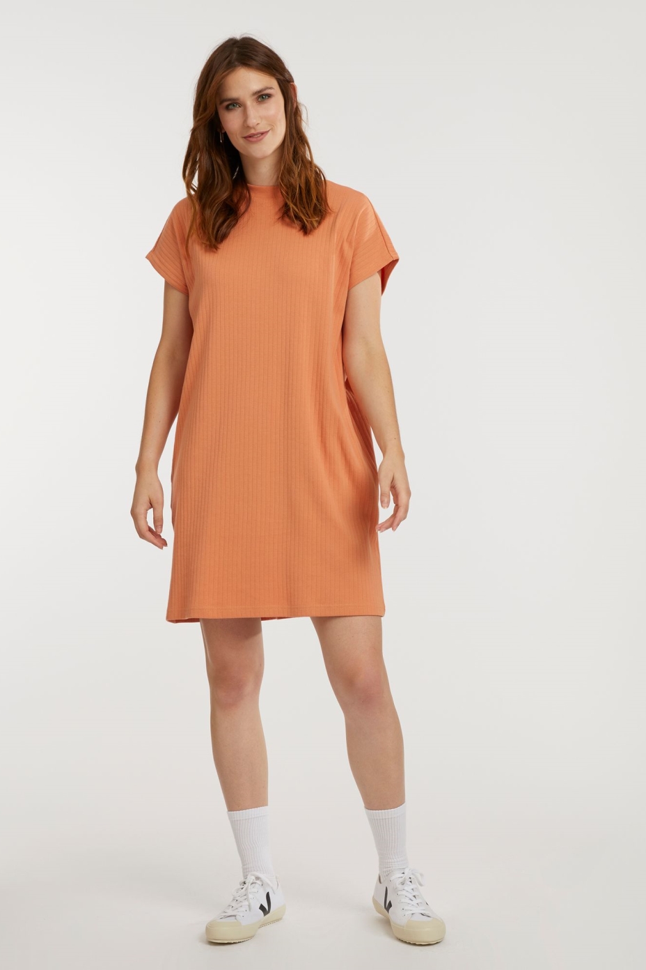 ThokkThokk  Boxy Shirt Jurk Fazant Oranje