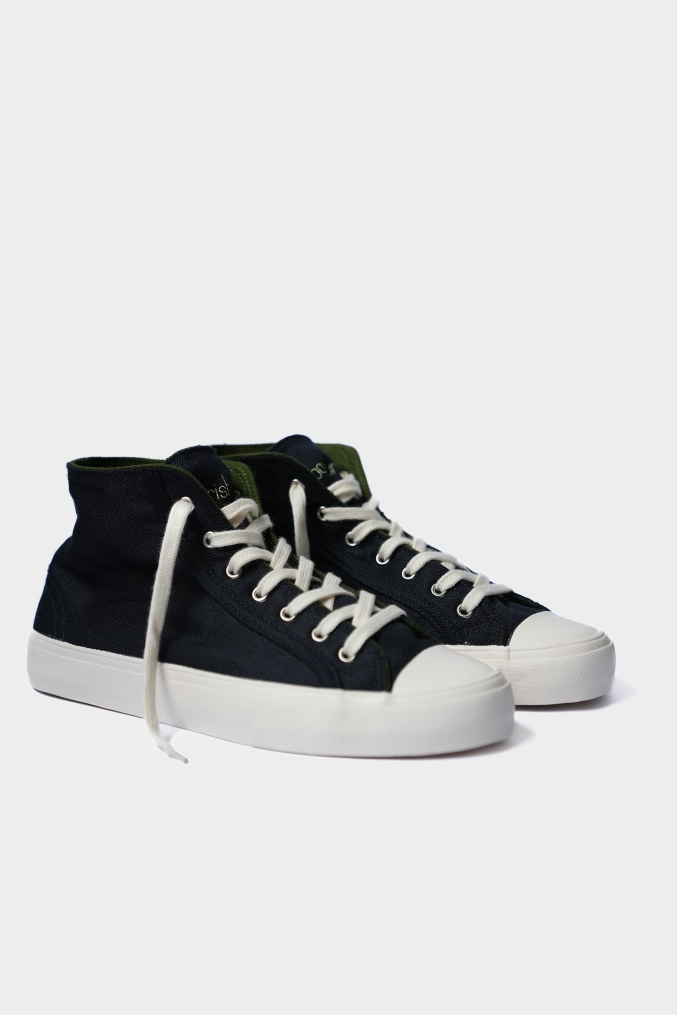 Bamburista mannen vegan Hoge Sneakers Heren Grasshopper Corvino Night Black