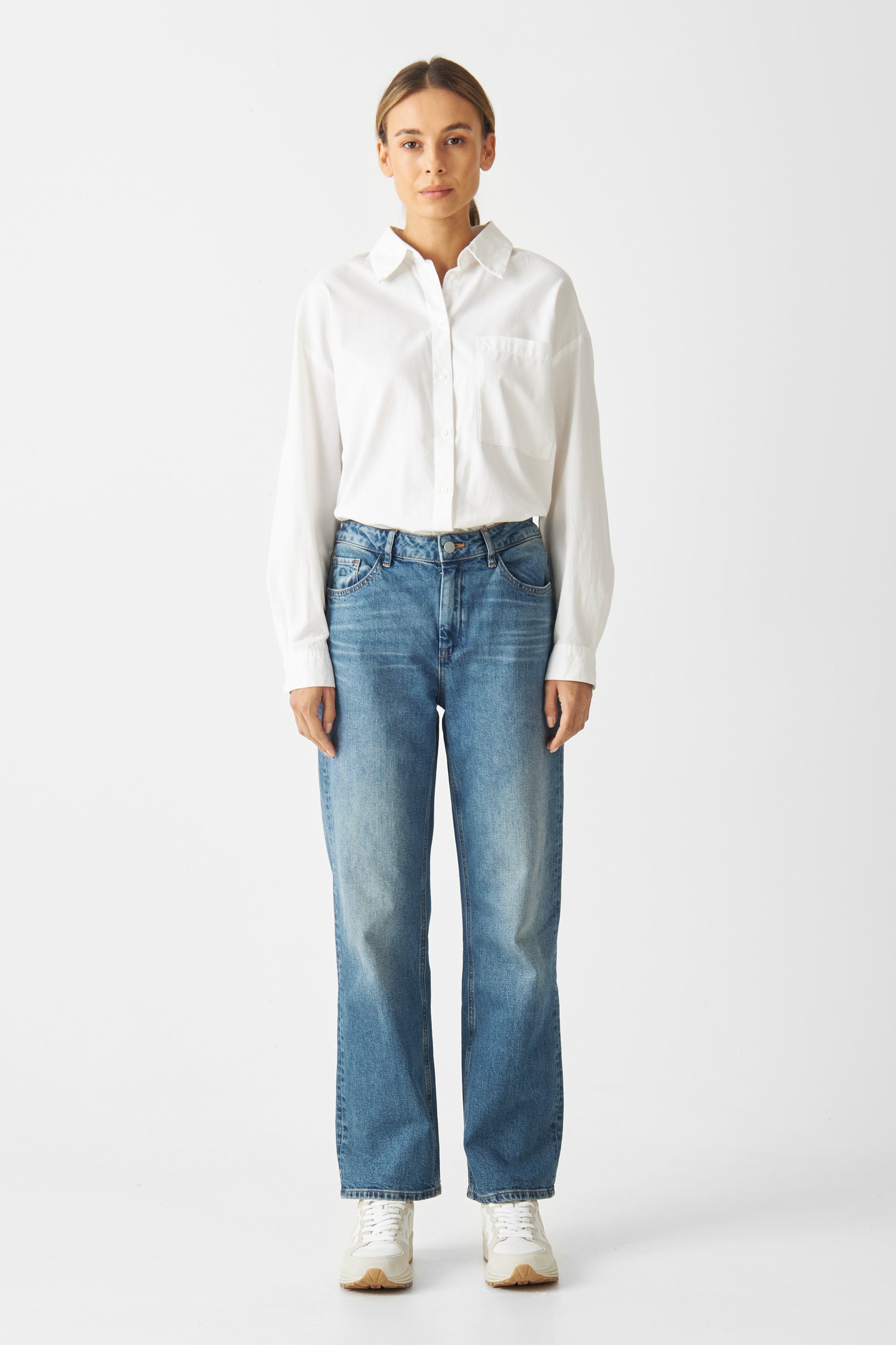Dawn  Jeans Normaal Recht Klassiek Morning Vintage Blauw