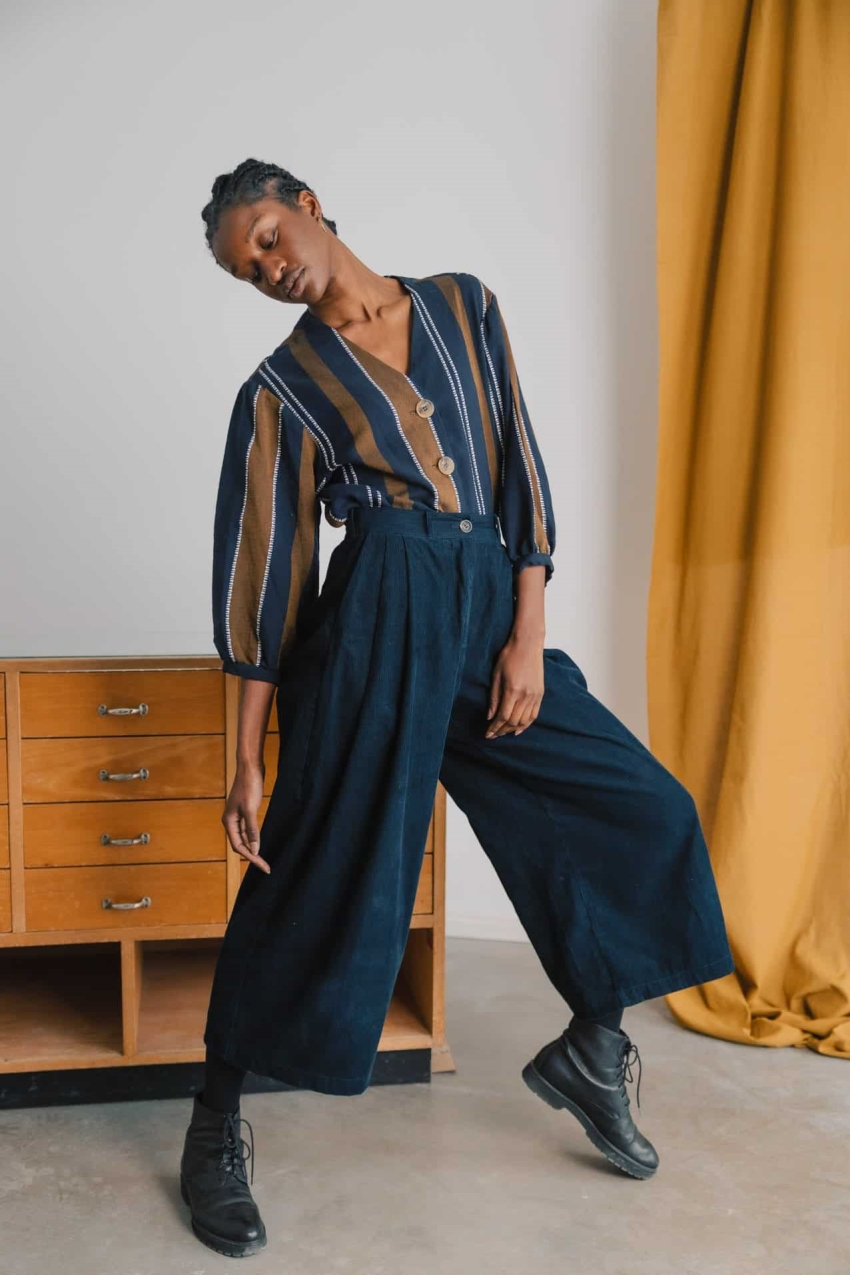 Jyoti Fair Works  Culotte Awa Nachtblauw Navy