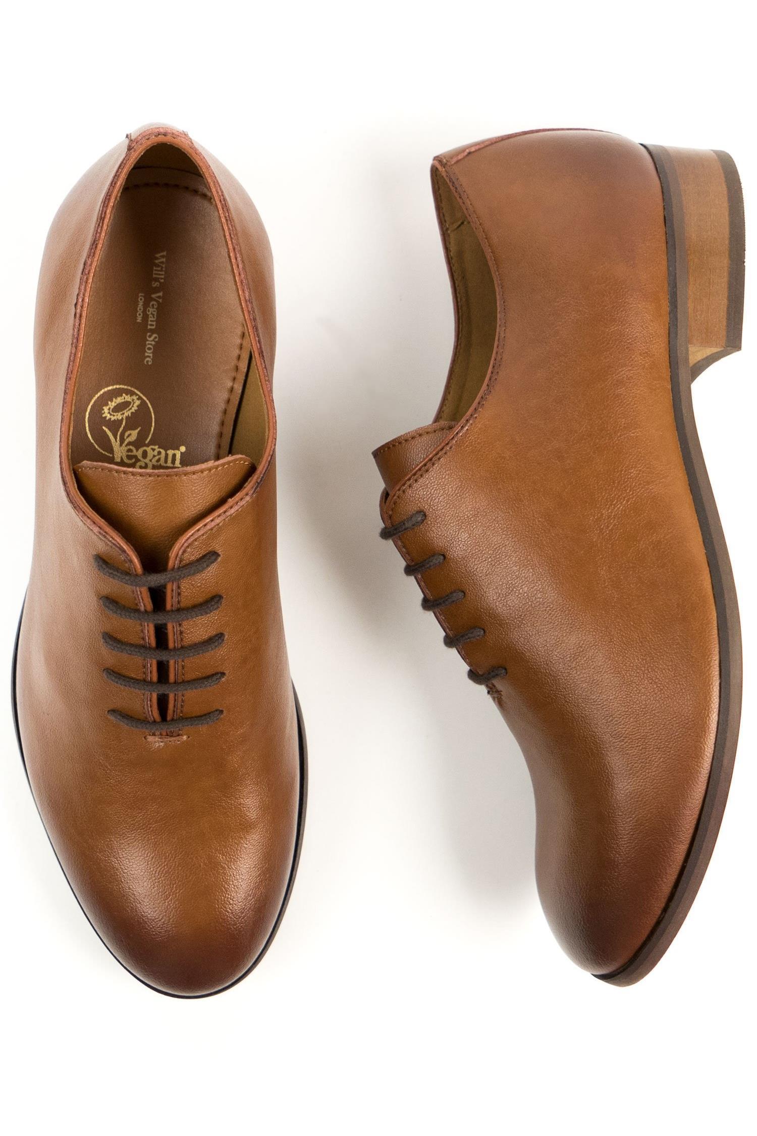 Will's Vegan Store mannen vegan Oxfords 81 Bruin