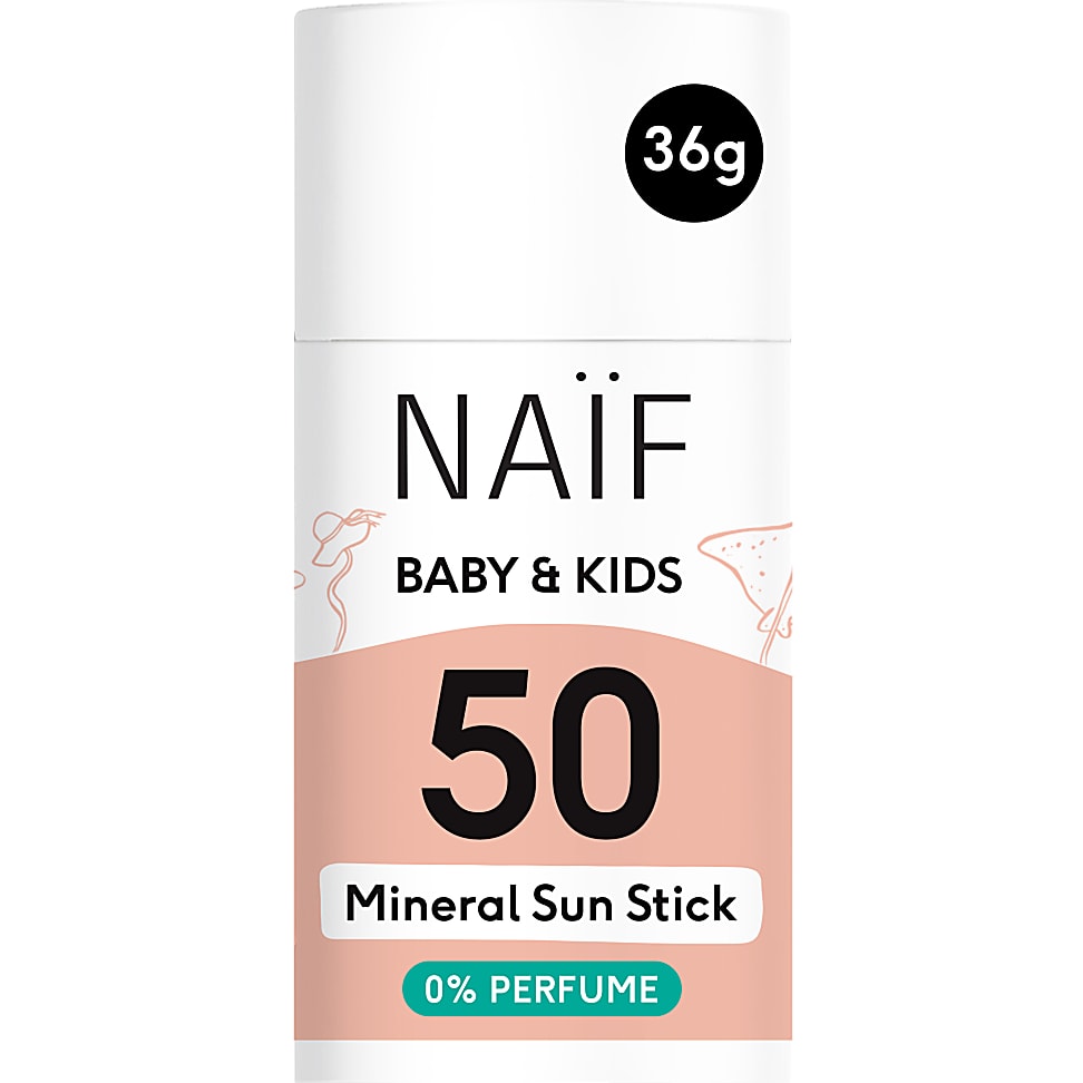 Naïf Zonnebrand Stick Baby & Kids SPF50 Parfumvrij 26gr