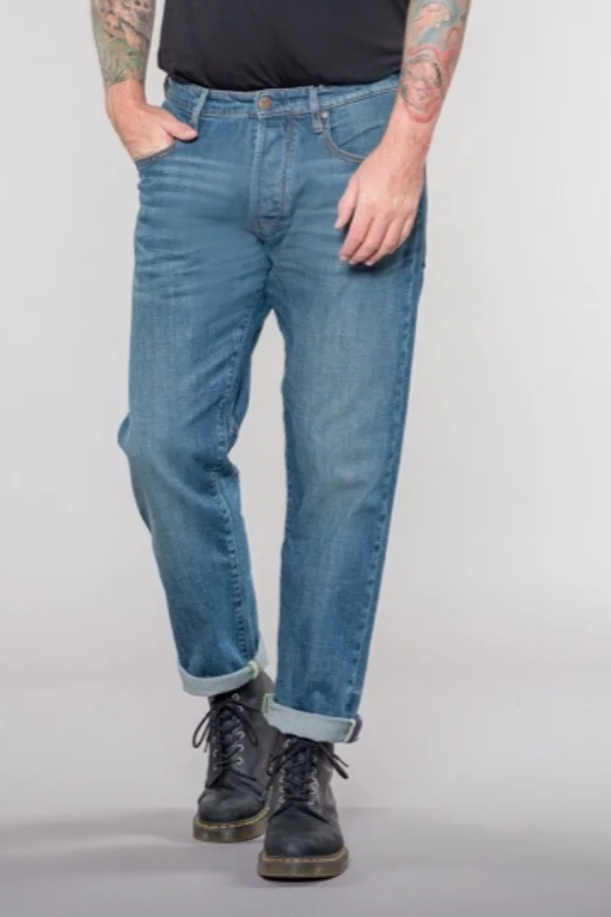 Feuervogl mannen vegan Jeans Jasper Dirty Blue
