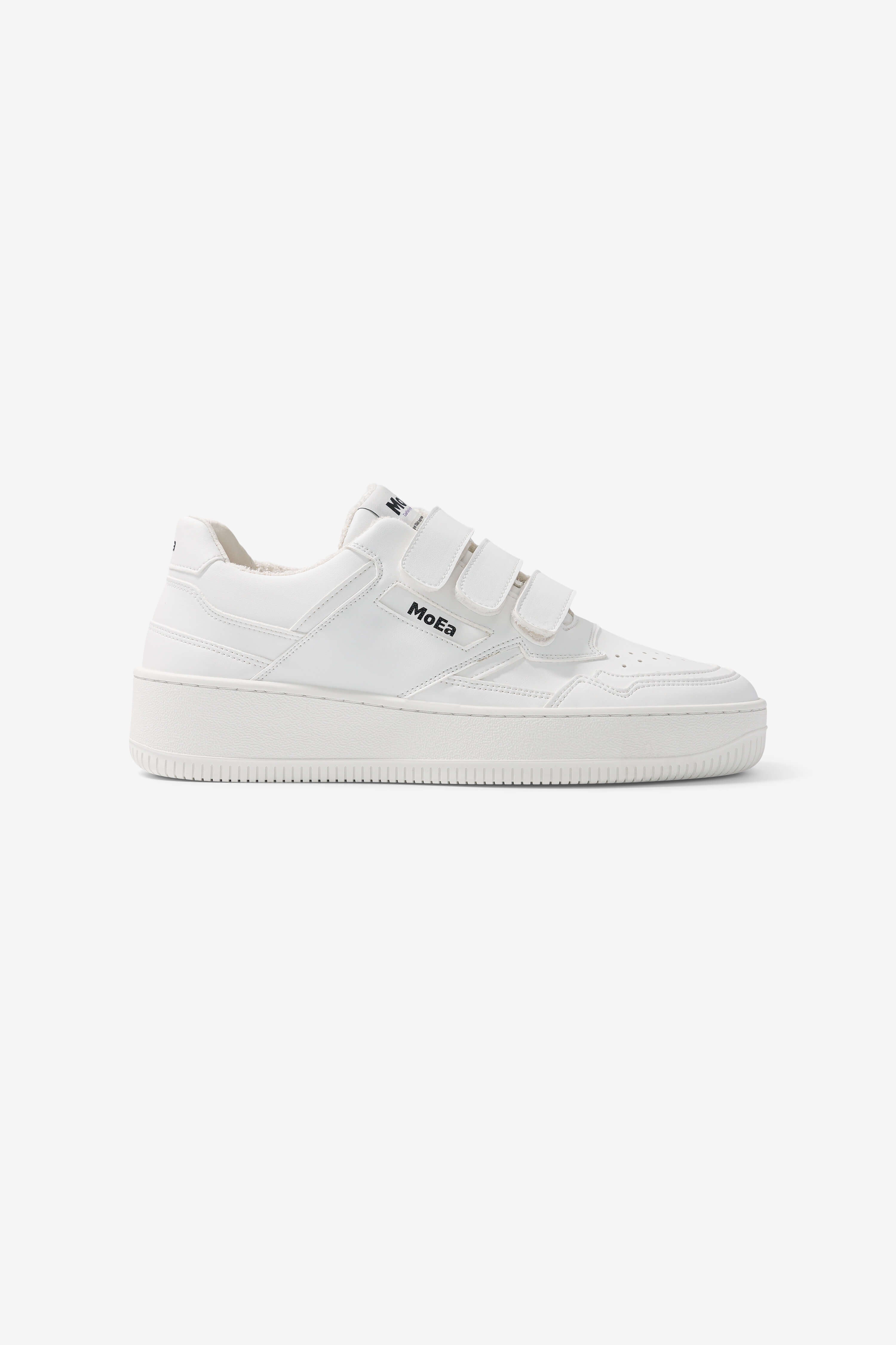 MoEa mannen vegan Sneakers Gen1 Klittenband Druiven Volledig Wit