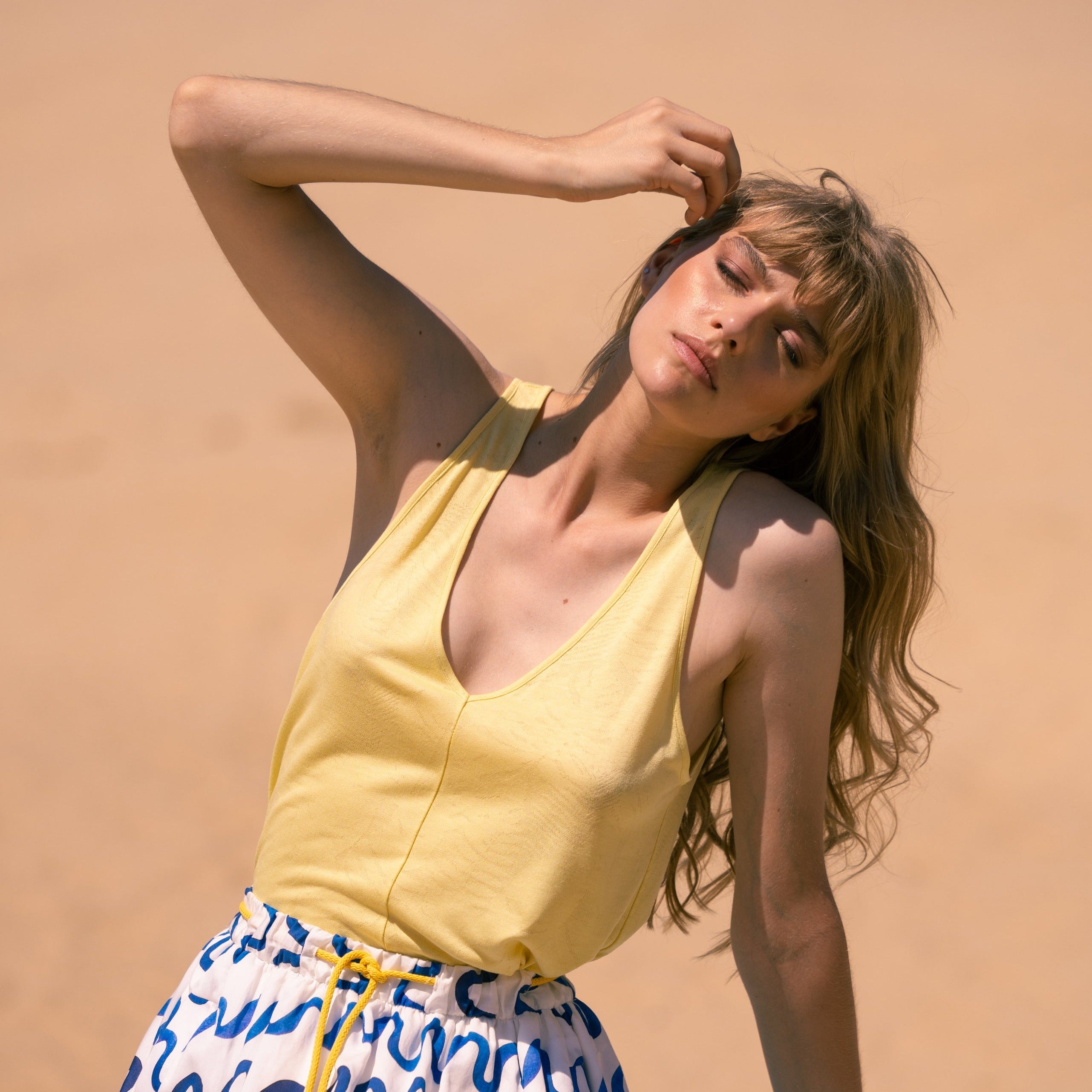 Summer top Soft yellow EcoVero - Last size 40