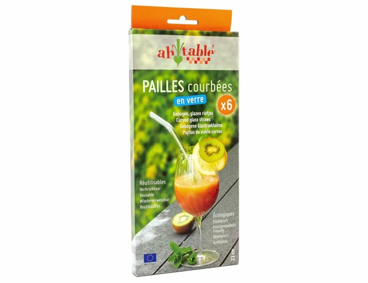 AhTable glazen drinkrietjes gebogen